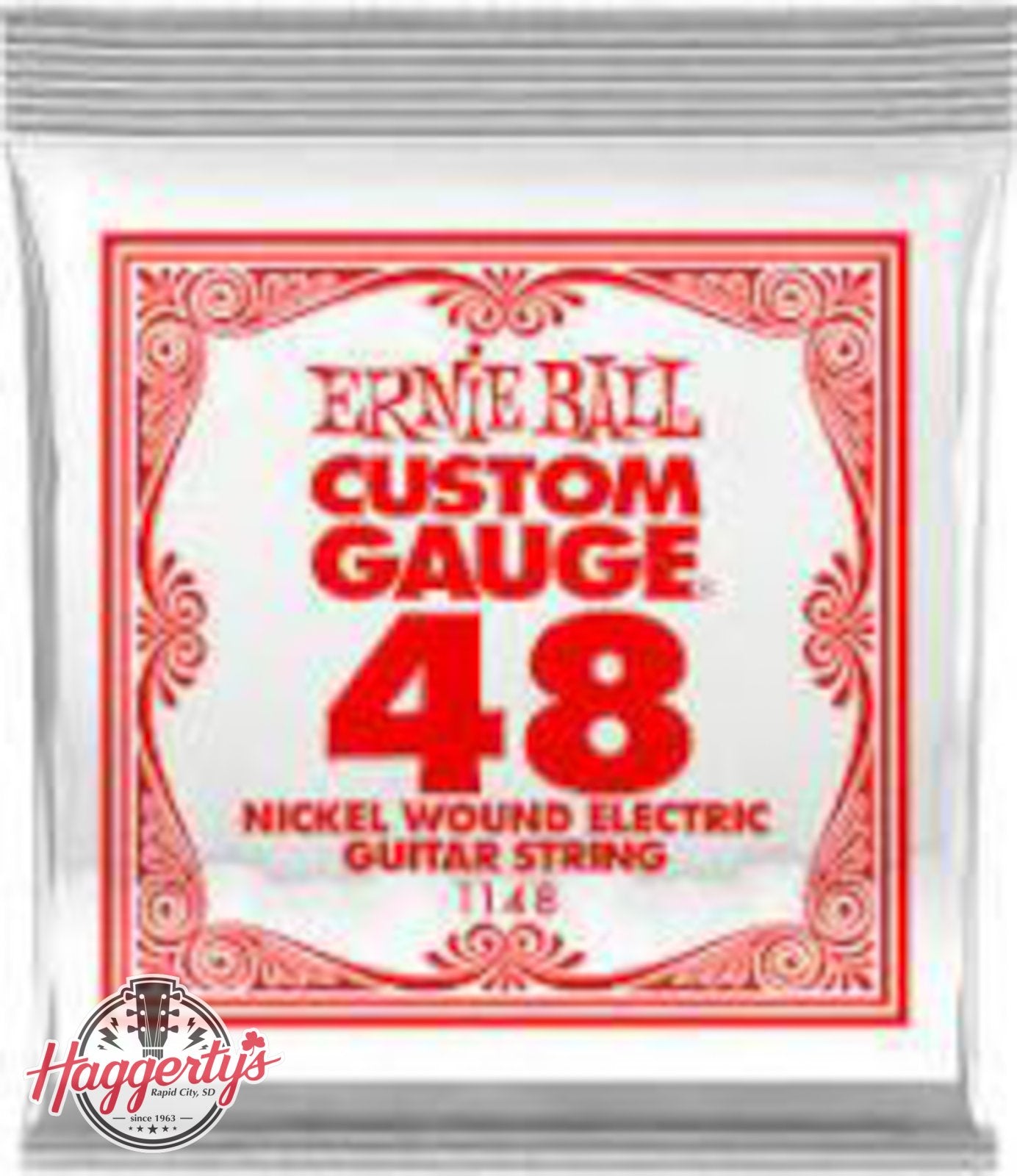 Ernie Ball P01148 .048 Nickel Wound Electric Guitar Strings 6 pack