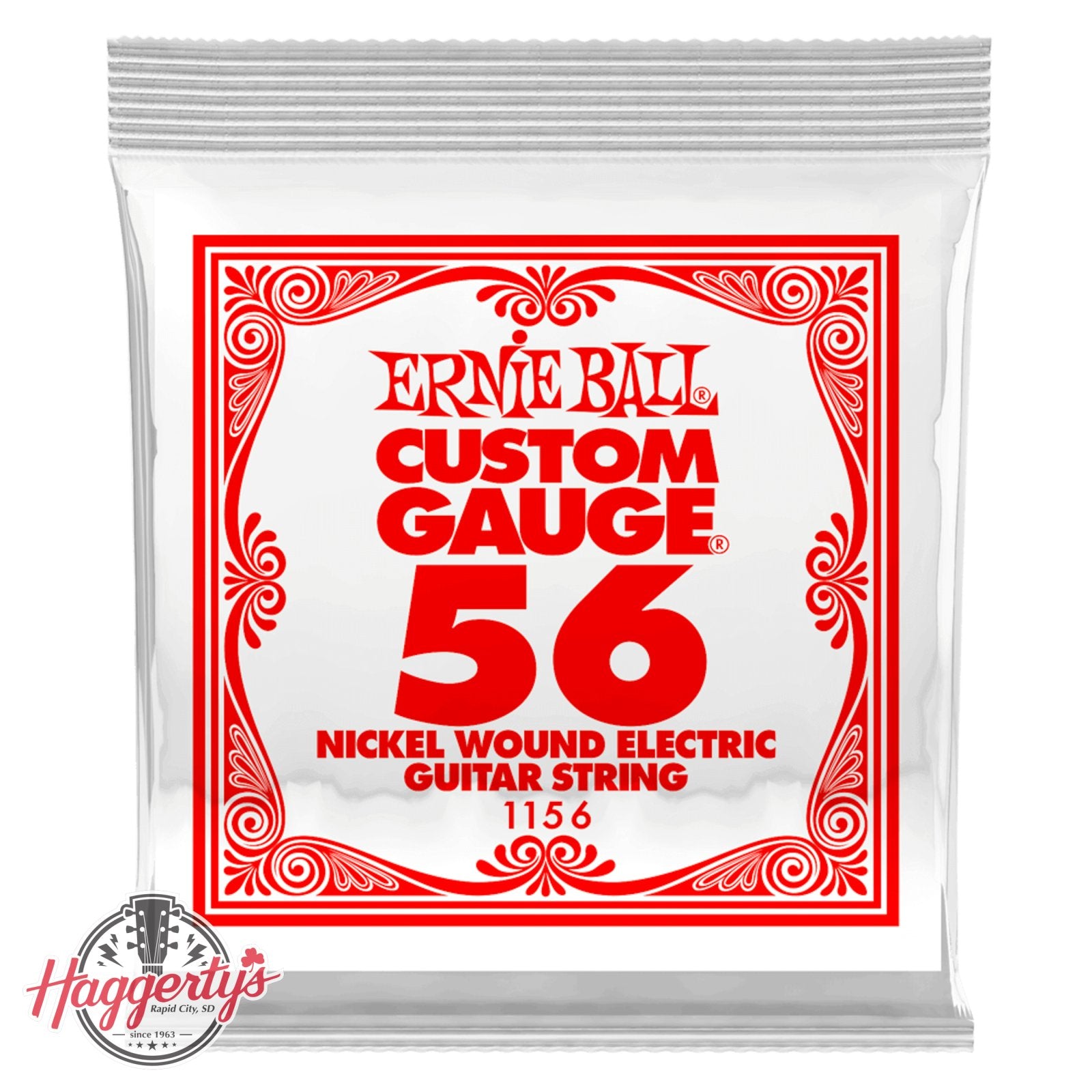 Ernie Ball .056 Nickel Wound Electric Guitar Strings 6 Pack (1156)