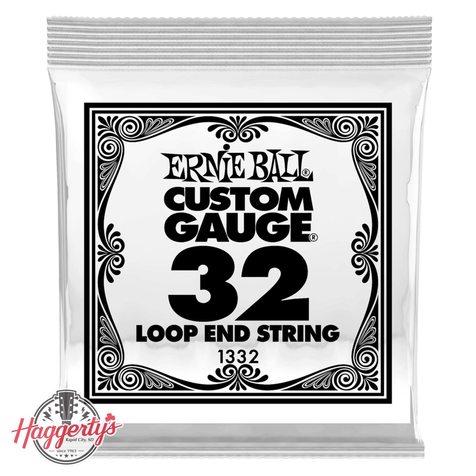 Ernie Ball P01332 Loop End String Wound .032 Gauge (6 Pack)