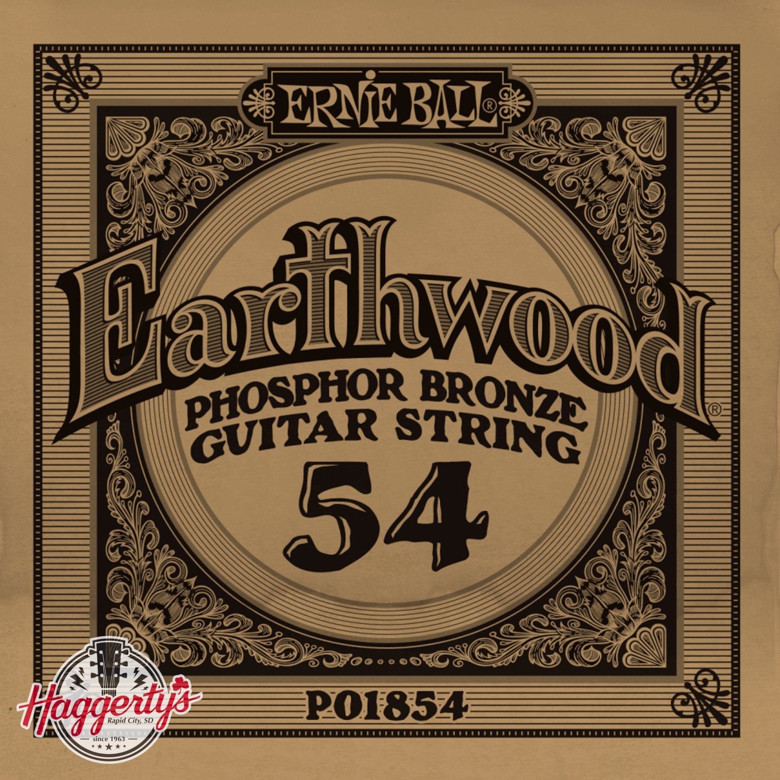 Ernie Ball P01854 Phosphor Bronze Acoustic String .054 Gauge 6 Pack