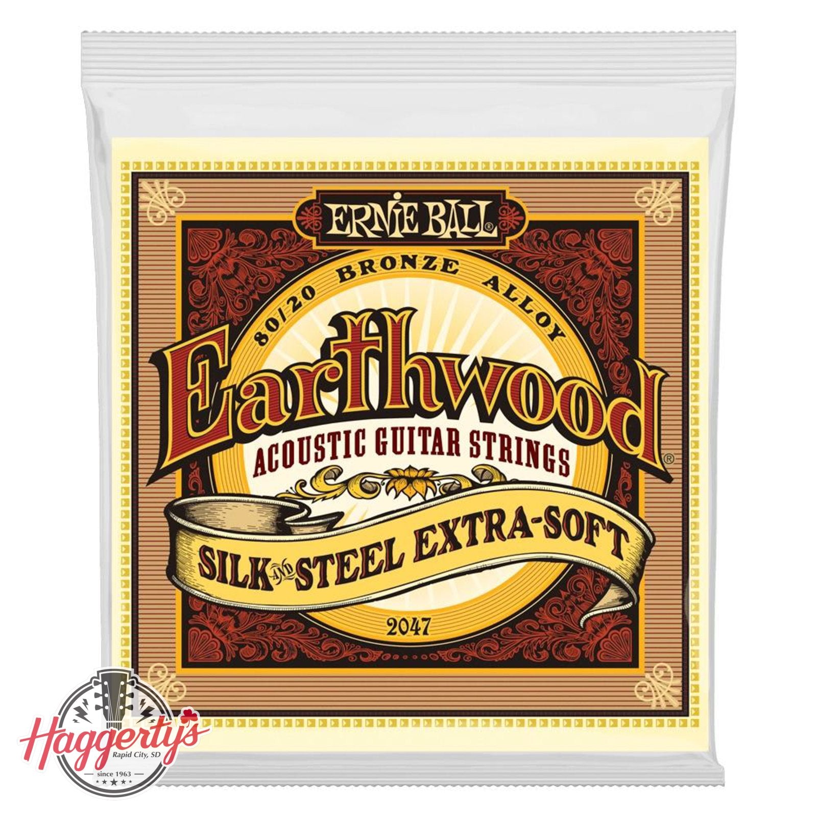 Ernie Ball P02047 Earthwood Silk & Steel Soft 11-52 Acoustic Guitar String Set