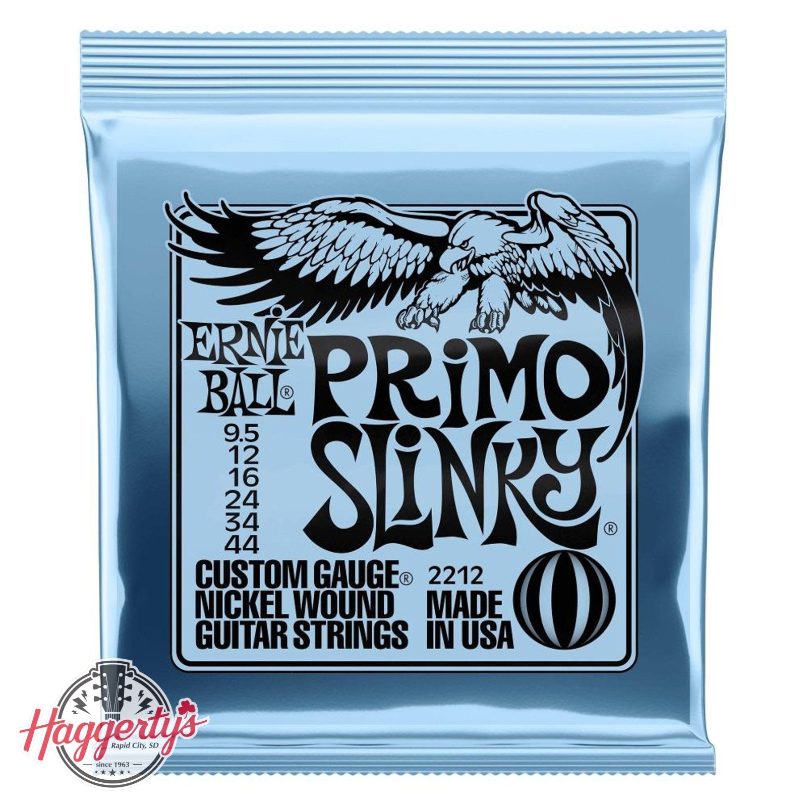 Ernie Ball P02212 Primo Slinky 9.5-44 Electric Guitar String Set