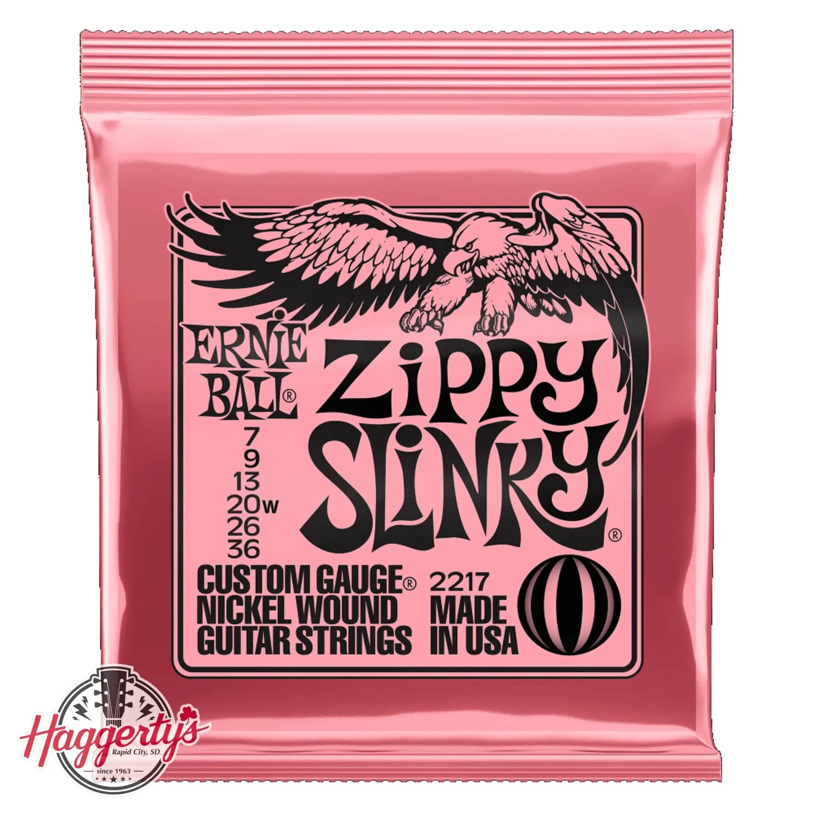 Ernie Ball Zippy Slinky Nickel Wound Electric Guitar Strings .07-.38