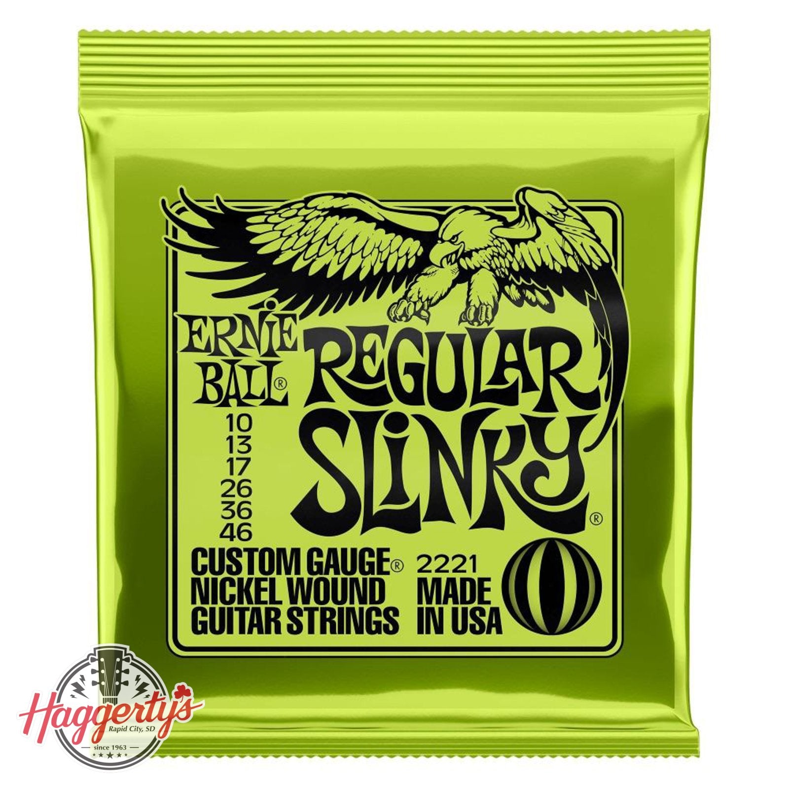 Ernie Ball P02221 Regular Slinky 10-46 Electric Guitar String Set