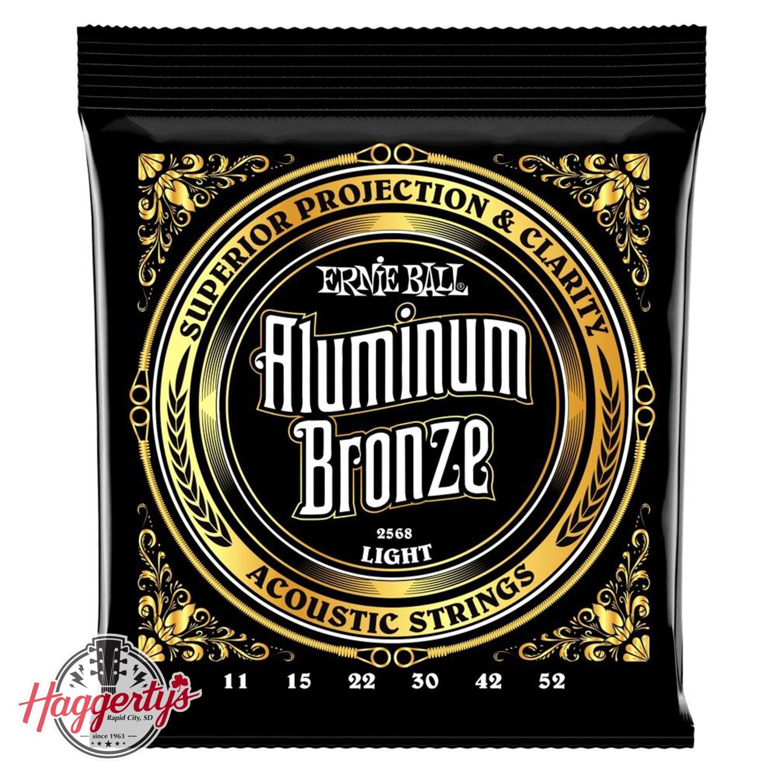 Ernie Ball P02568 Aluminum Bronze Light 11-52 Acoustic Guitar String Set