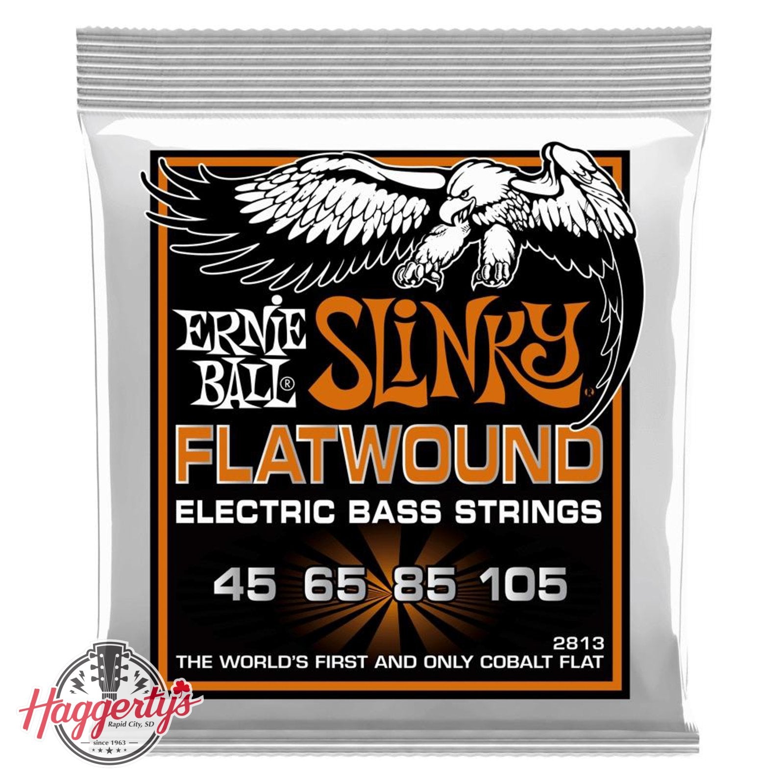 Ernie Ball P02813 Slinky Flatwound 45-105 Bass Guitar String Set