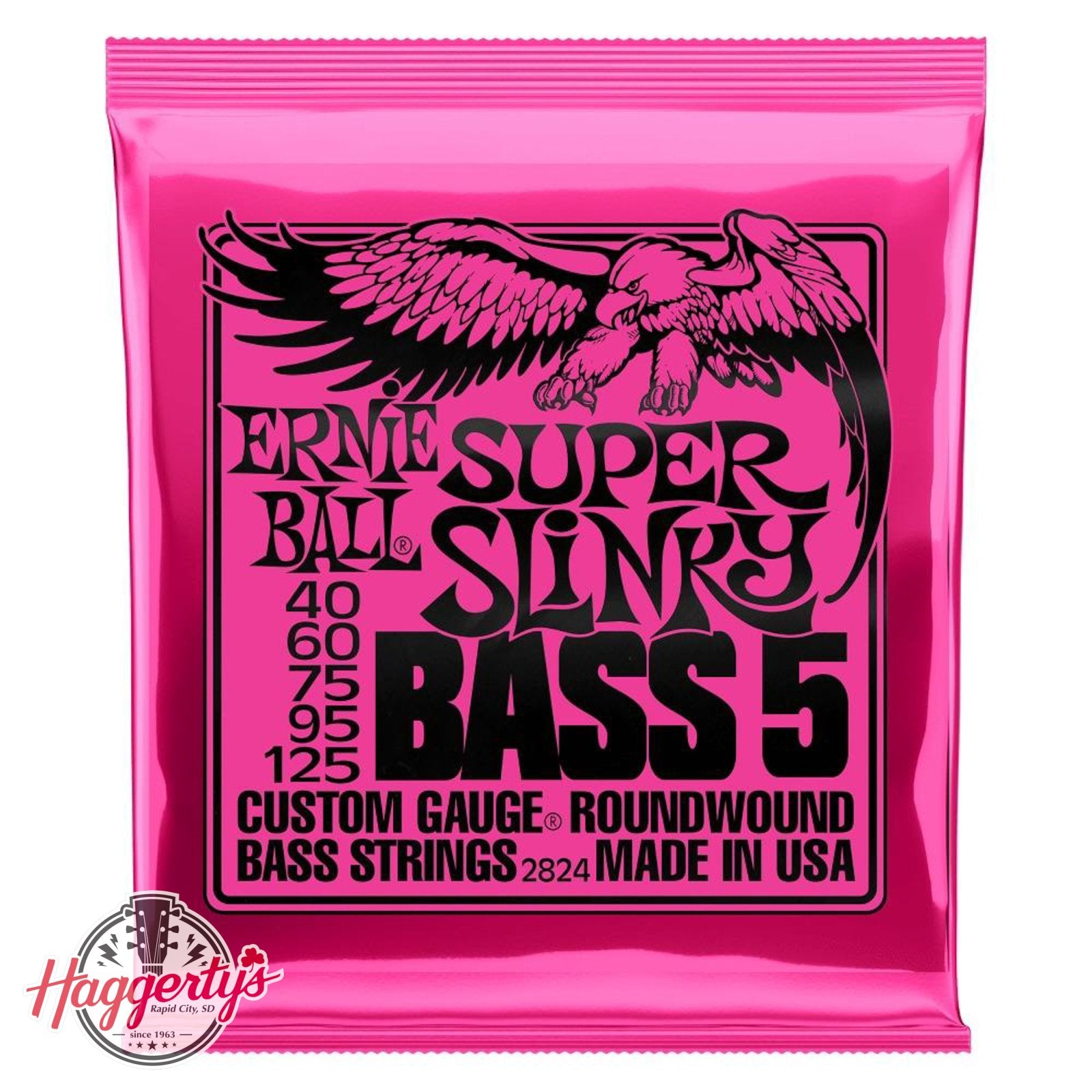 Ernie Ball P02824 Super Slinky 40-125 5-String Bass Set