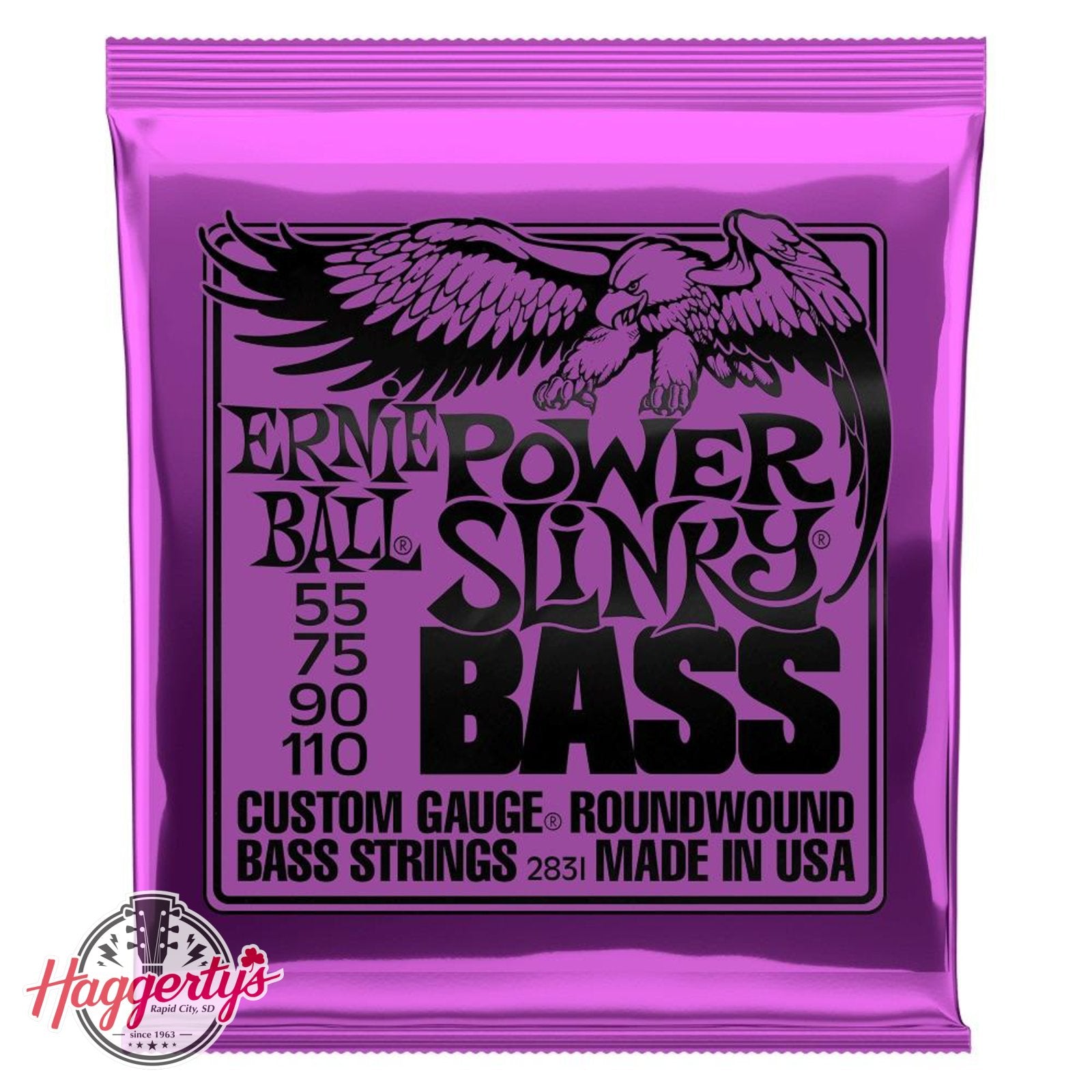 Ernie Ball P02831 Power Slinky 55-110 Bass Guitar String Set