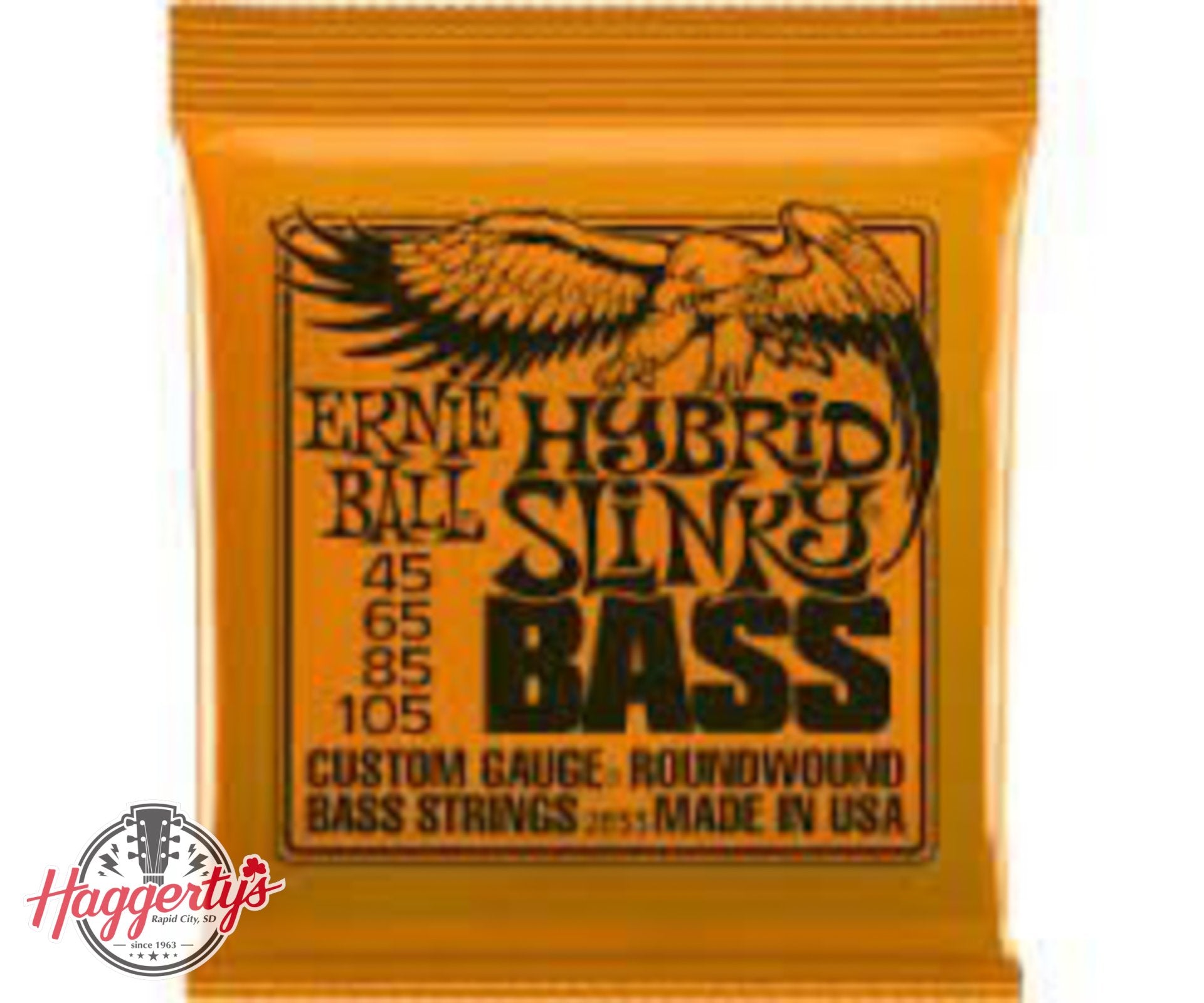 Ernie Ball P02833 Hybrid Slinky Nickel Wound Electric Bass Strings - 45-105 Gauge