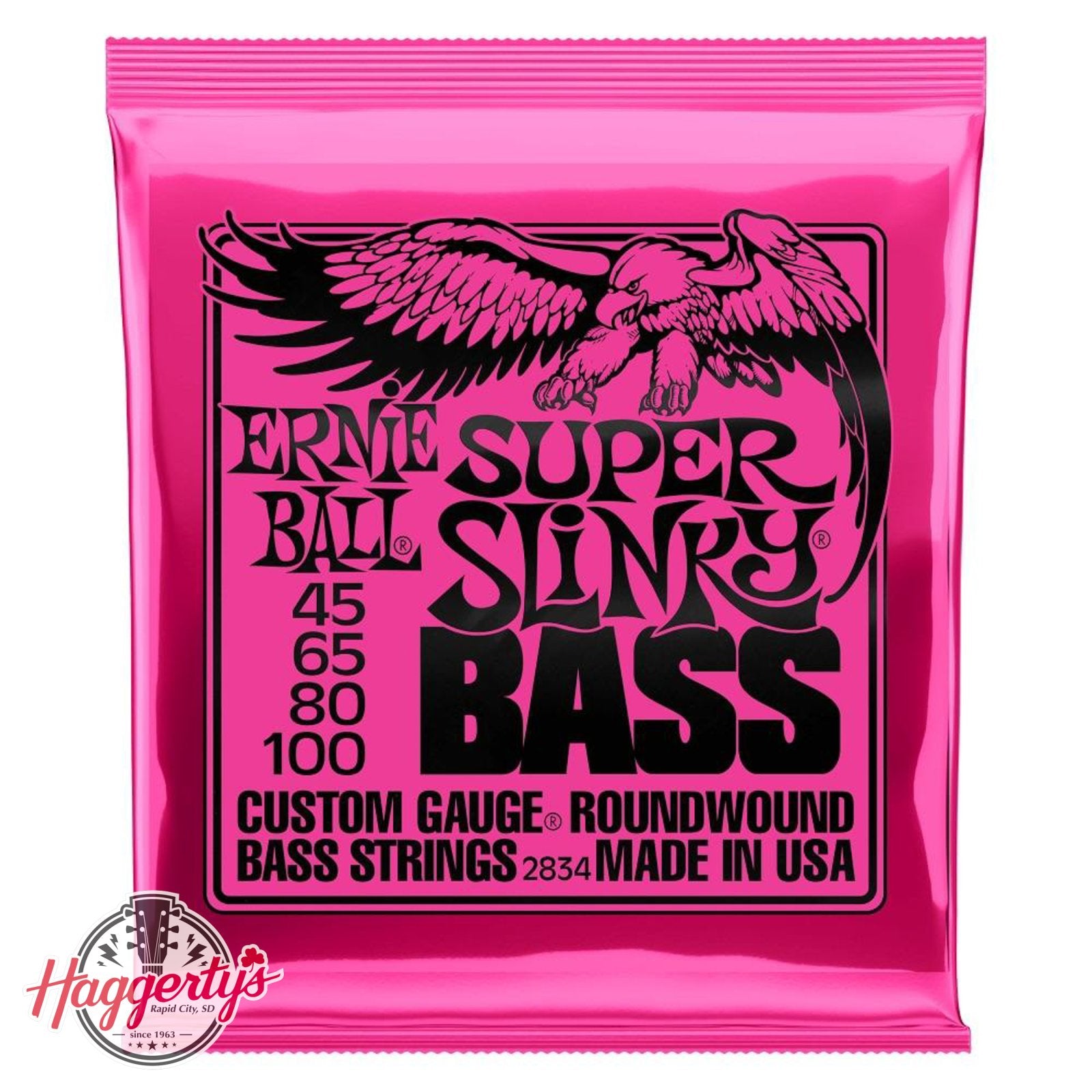 Ernie Ball P02834 Super Slinky 45-100 Bass Guitar String Set