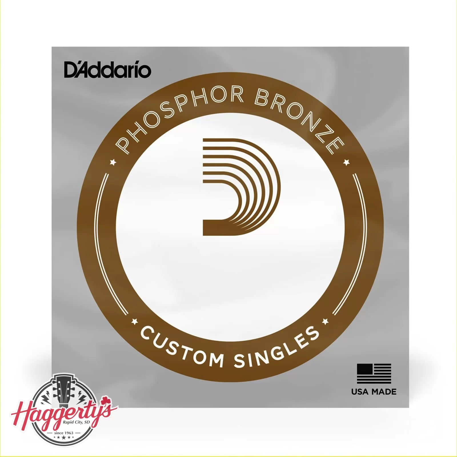 D'Addario PB024 Phosphor Bronze Wound Acoustic Guitar Single String, .024