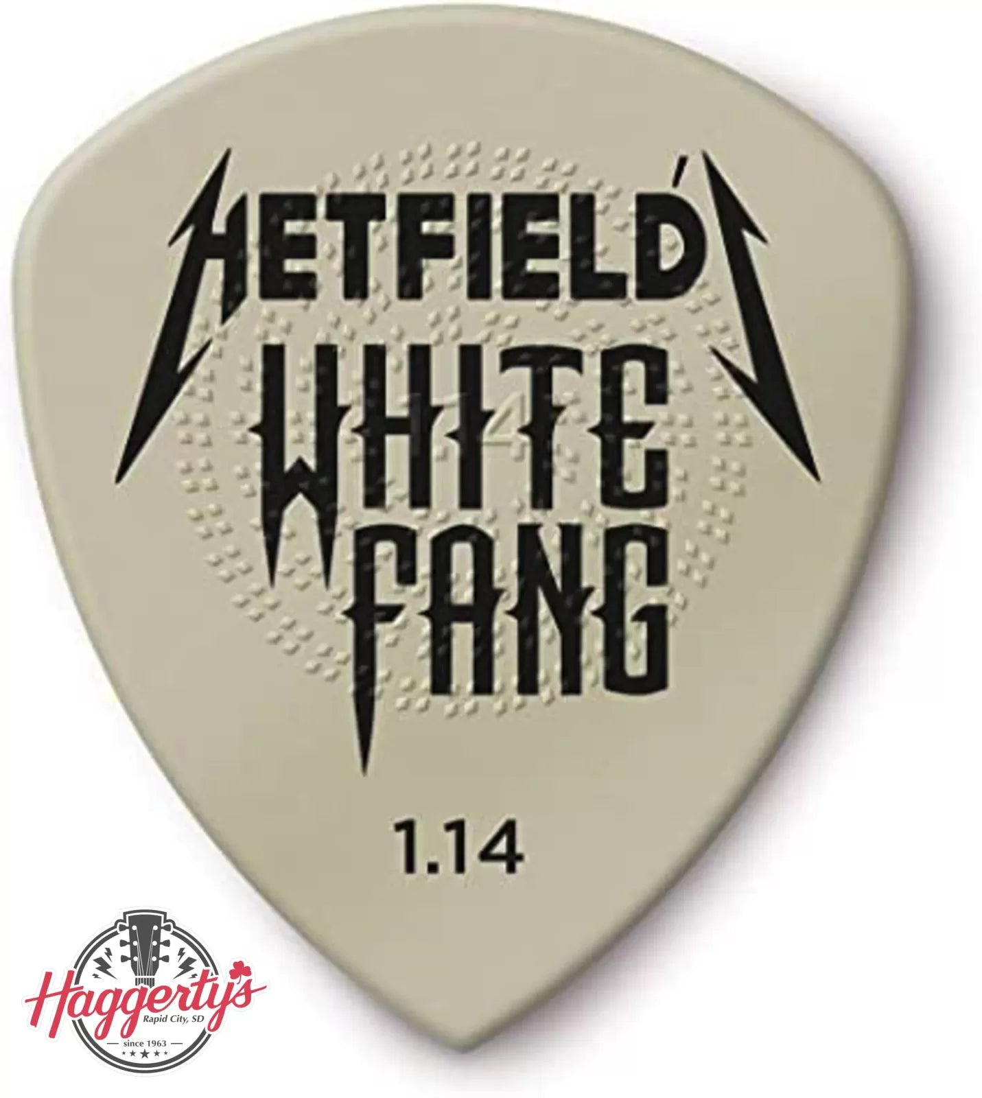 Dunlop PH122P114 James Hetfield White Fang Pick, 6 Pack, 1.14mm