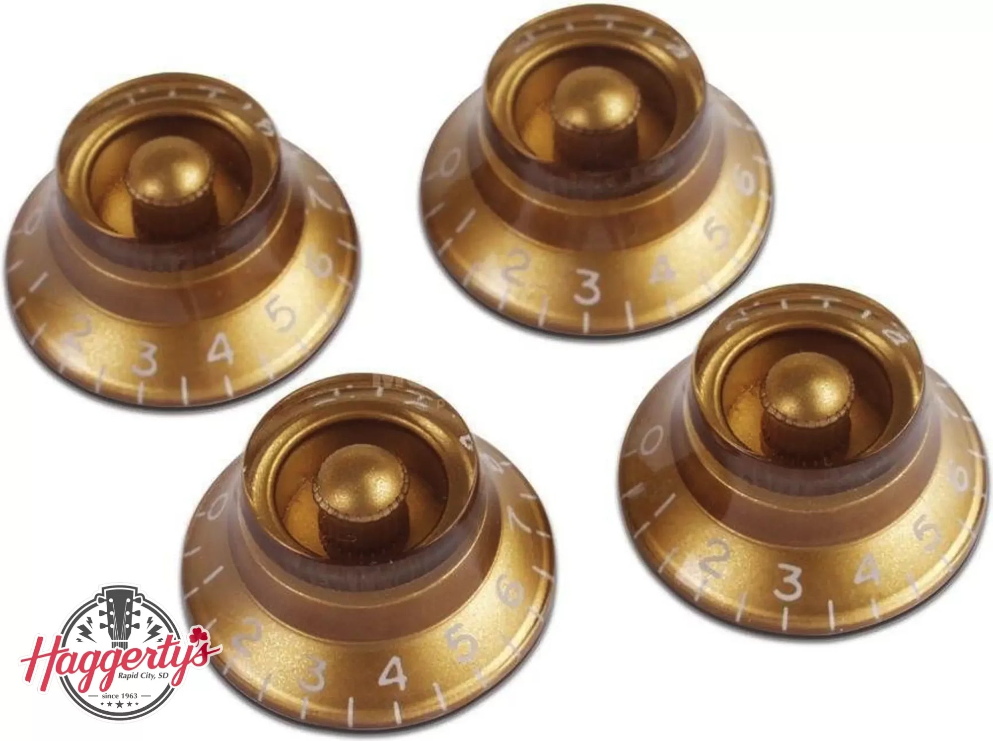 Gibson Top Hat Knobs, Gold, 4-Pack