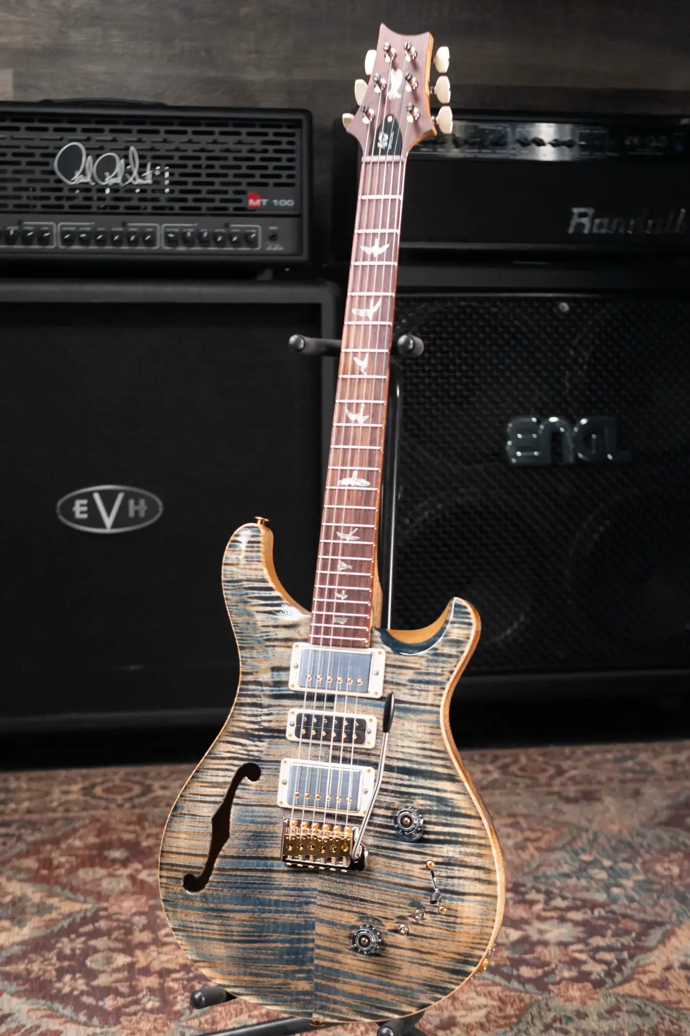 PRS 40th Anniversary Limited Edition Special Semi-Hollow Artist Top Electric Guitar - Faded Whale Blue with Hardshell Case