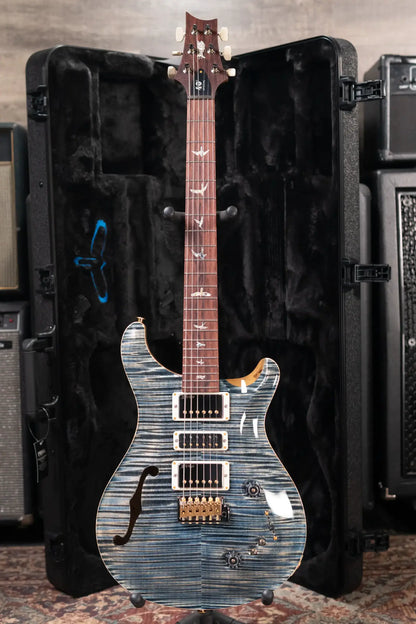 PRS 40th Anniversary Limited Edition Special Semi-Hollow Artist Top Electric Guitar - Faded Whale Blue with Hardshell Case