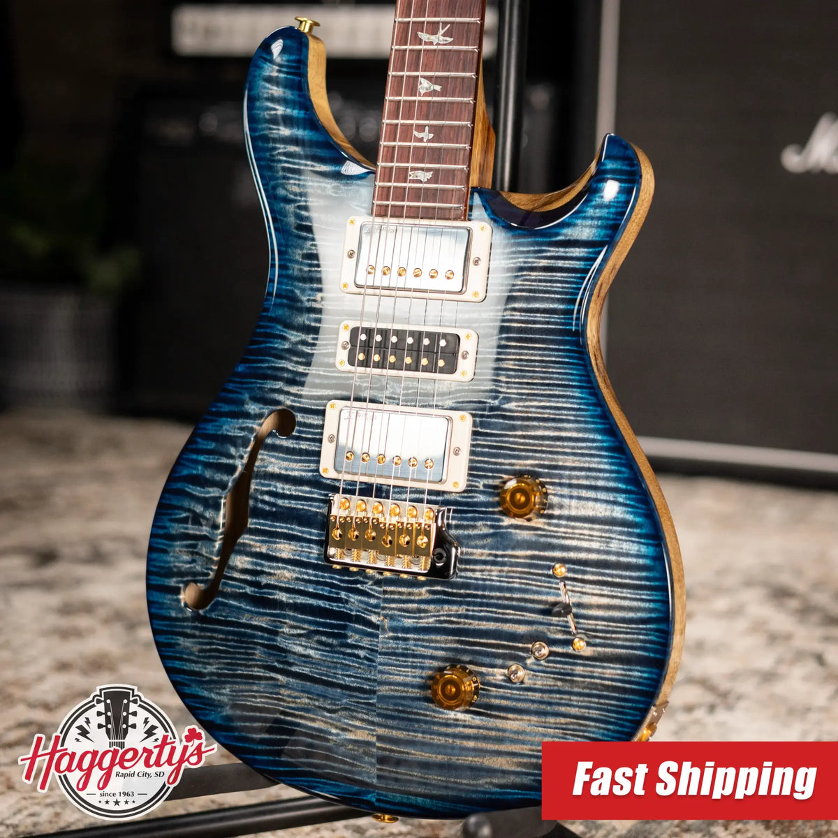 PRS 40th Anniversary Special Semi-Hollow Artist Top Electric Guitar - Custom Color with Hardshell Case