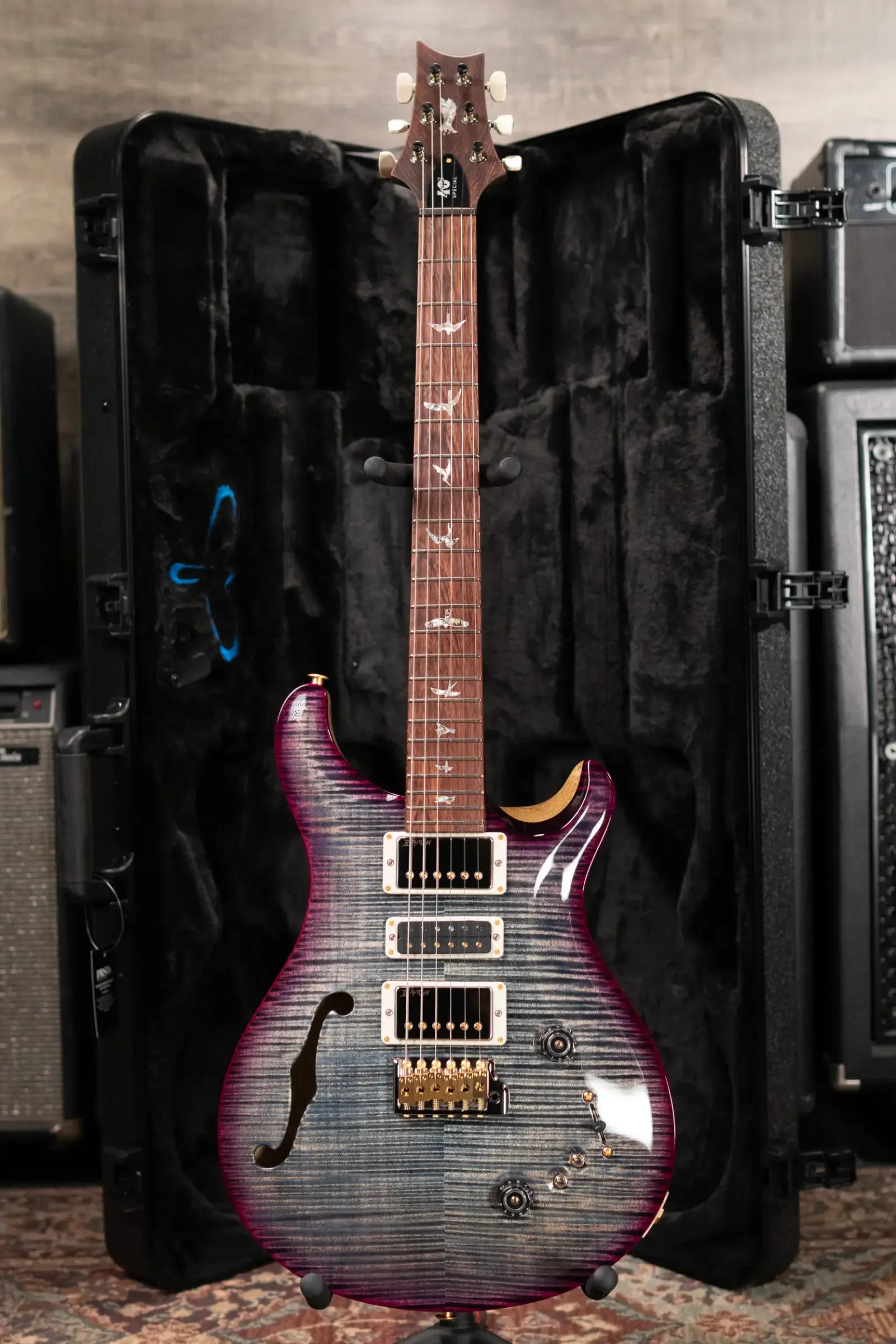 PRS 40th Anniversary Special Semi-Hollow Flame Maple Artist Top Electric Guitar - Custom Color with Hardshell Case