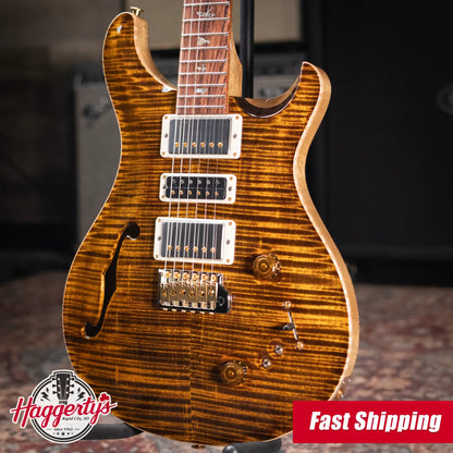 PRS 40th Anniversary Special Semi-Hollow Limited Edition Electric Guitar - Yellow Tiger Artist Top with Hardshell Case