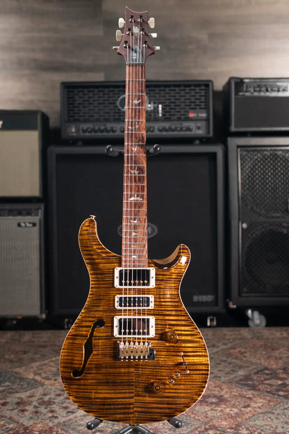 PRS 40th Anniversary Special Semi-Hollow Limited Edition Electric Guitar - Yellow Tiger Artist Top with Hardshell Case