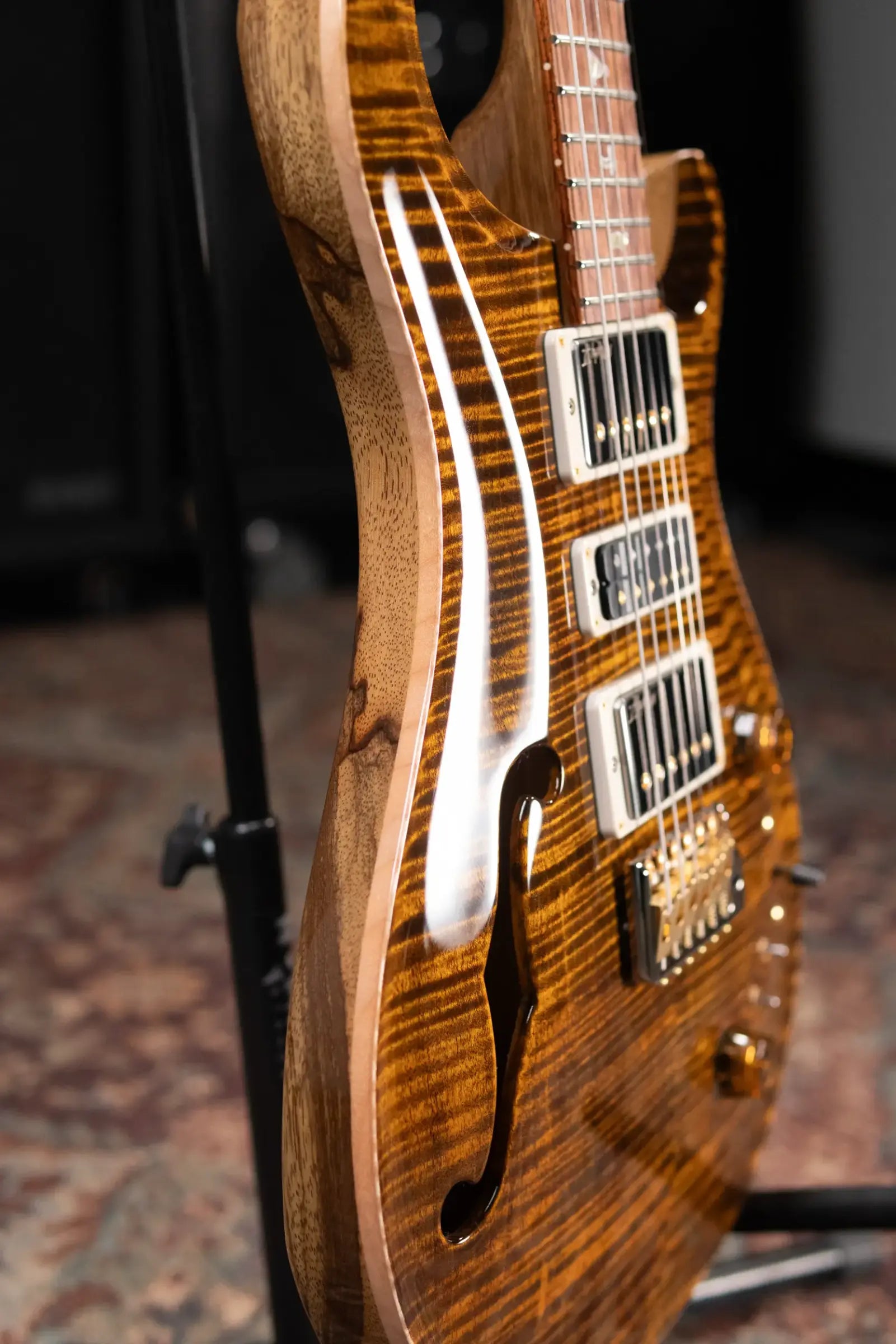 PRS 40th Anniversary Special Semi-Hollow Limited Edition Electric Guitar - Yellow Tiger Artist Top with Hardshell Case