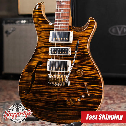 PRS 40th Anniversary Special Semi-Hollow Limited Edition Electric Guitar - Yellow Tiger Artist Top with Hardshell Case