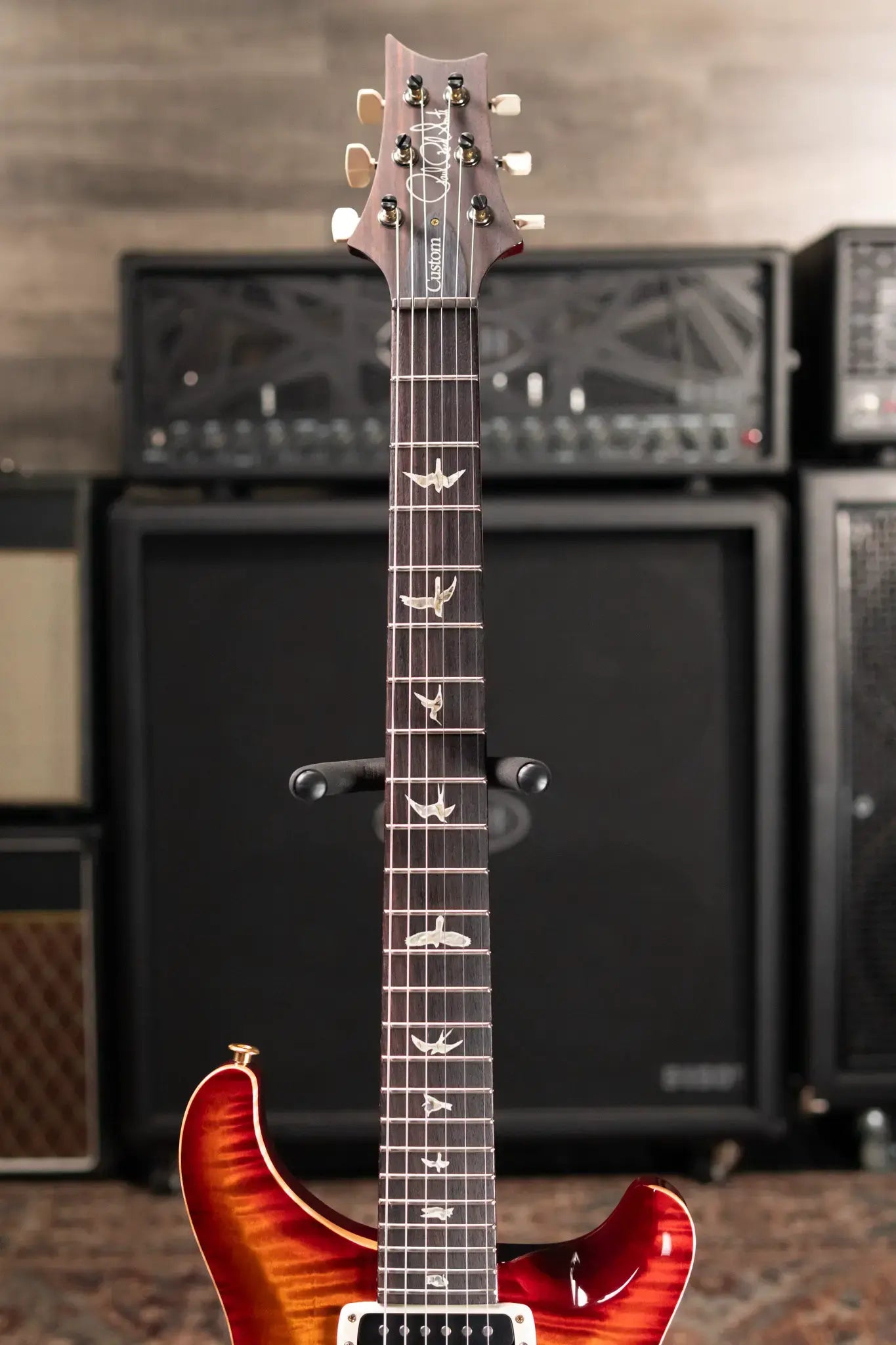PRS Custom 24-08 10-Top Electric Guitar - Dark Cherry Burst with Hardshell Case - Used