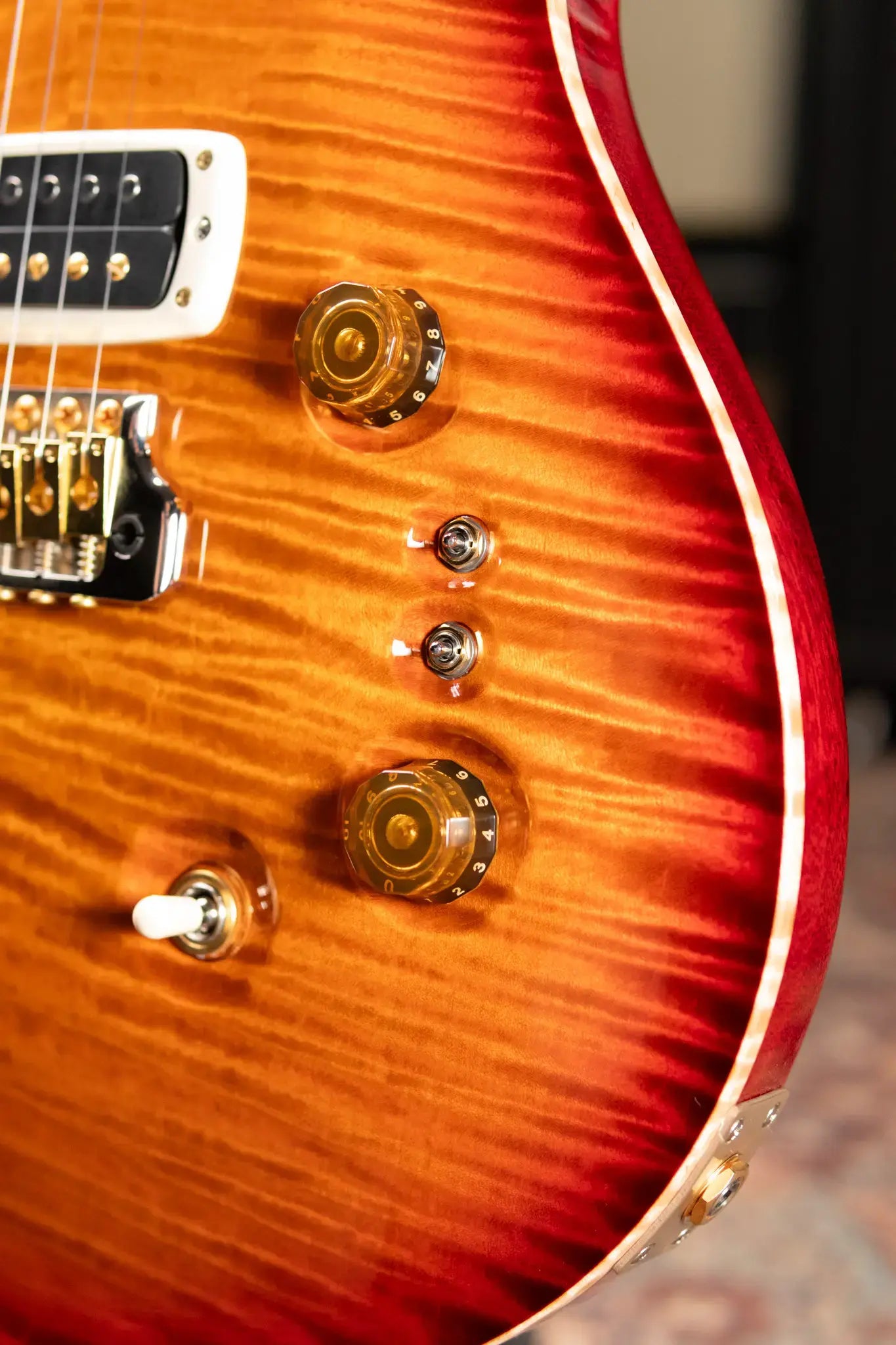 PRS Custom 24-08 10-Top Electric Guitar - Dark Cherry Burst with Hardshell Case - Used