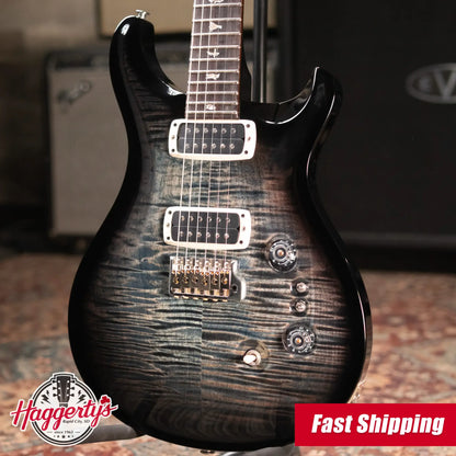 PRS Custom 24-08 Electric Guitar - Faded Whale Blue Wraparound Smokeburst with Hardshell Case