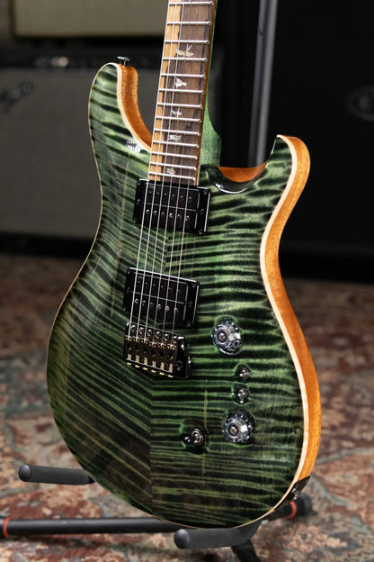 PRS Custom 24-08 Flame Maple 10-Top Electric Guitar - Sage with Stained Neck and Hardshell Case