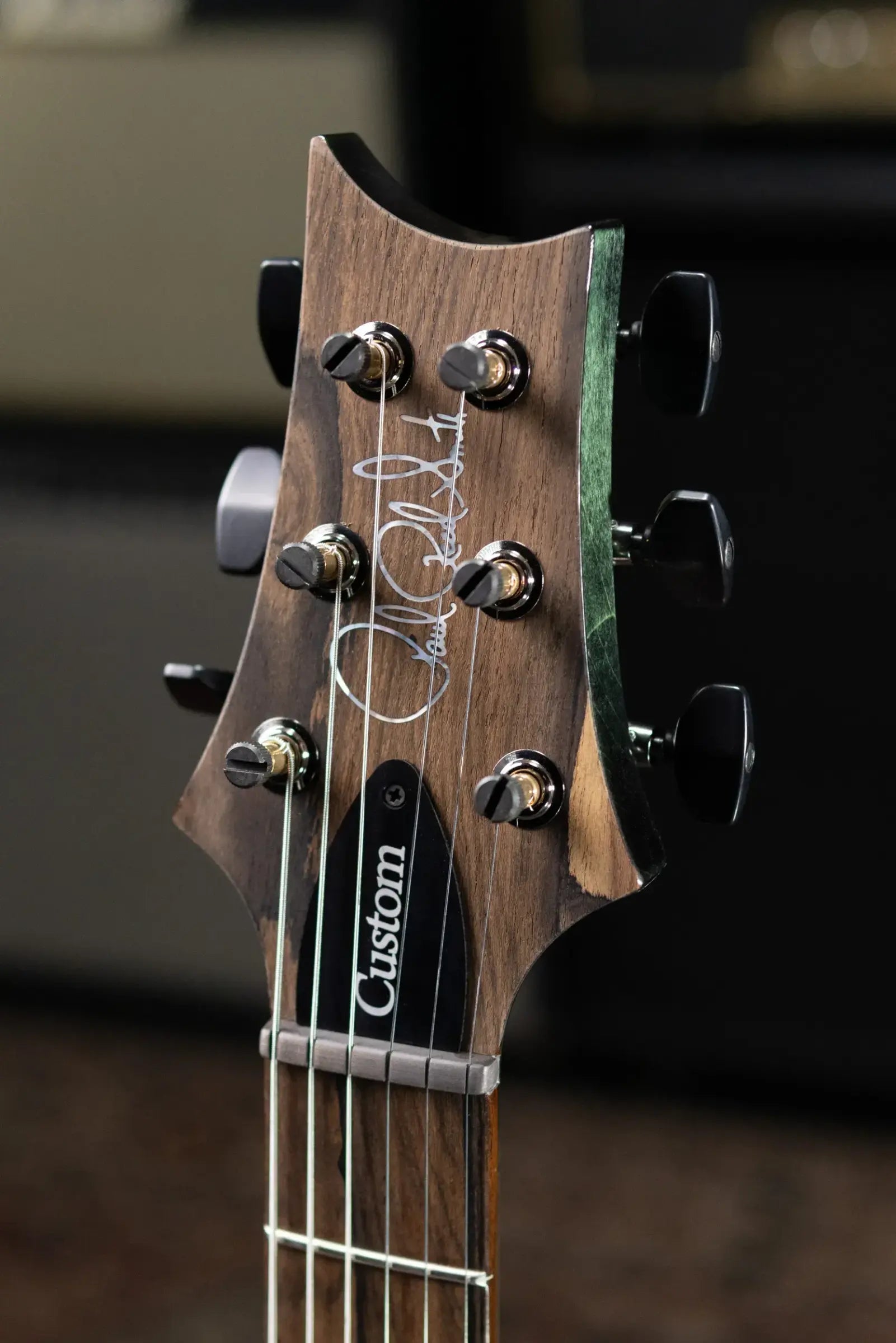 PRS Custom 24-08 Flame Maple 10-Top Electric Guitar - Sage with Stained Neck and Hardshell Case