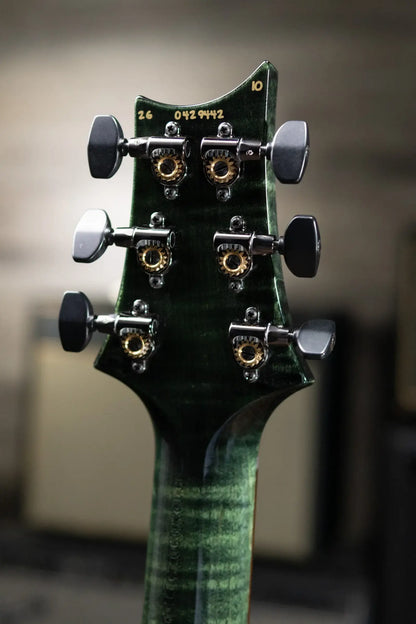 PRS Custom 24-08 Flame Maple 10-Top Electric Guitar - Sage with Stained Neck and Hardshell Case