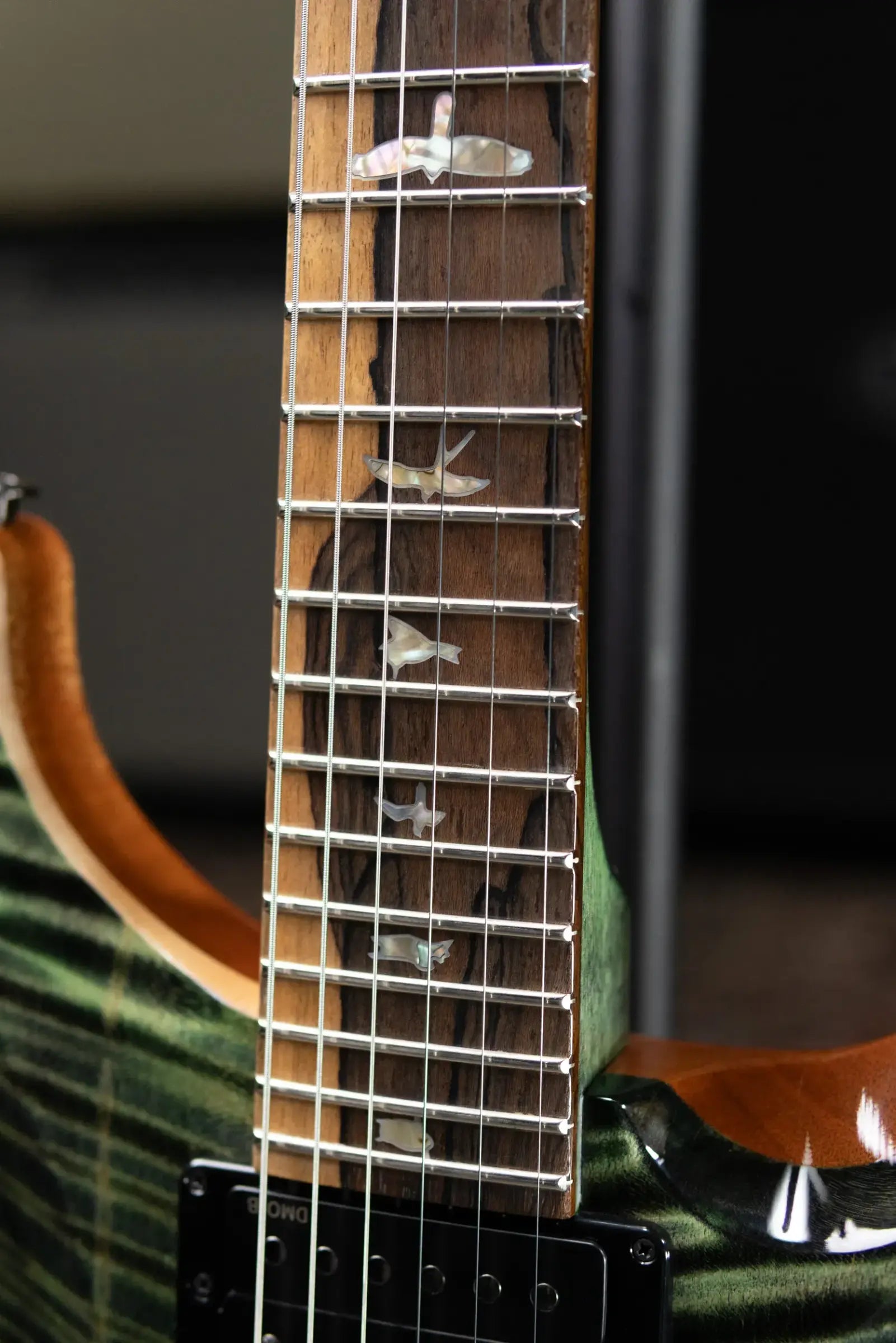 PRS Custom 24-08 Flame Maple 10-Top Electric Guitar - Sage with Stained Neck and Hardshell Case