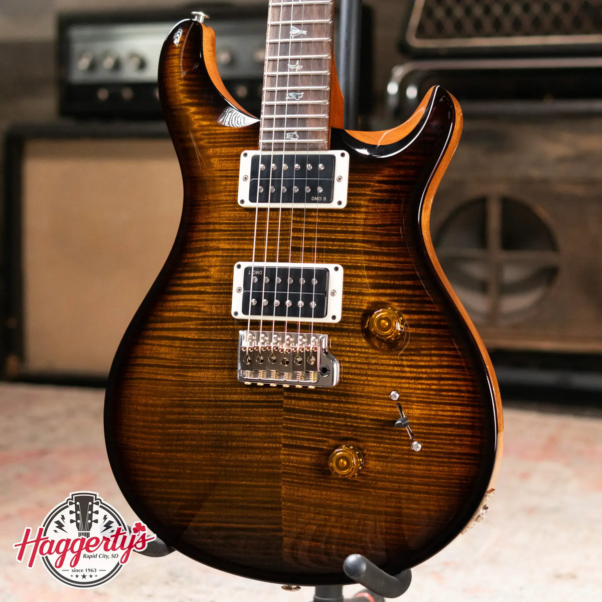 PRS Custom 24 40th Anniversary Limited Edition Electric Guitar - Tiger Eye Smokeburst with Hardshell Case