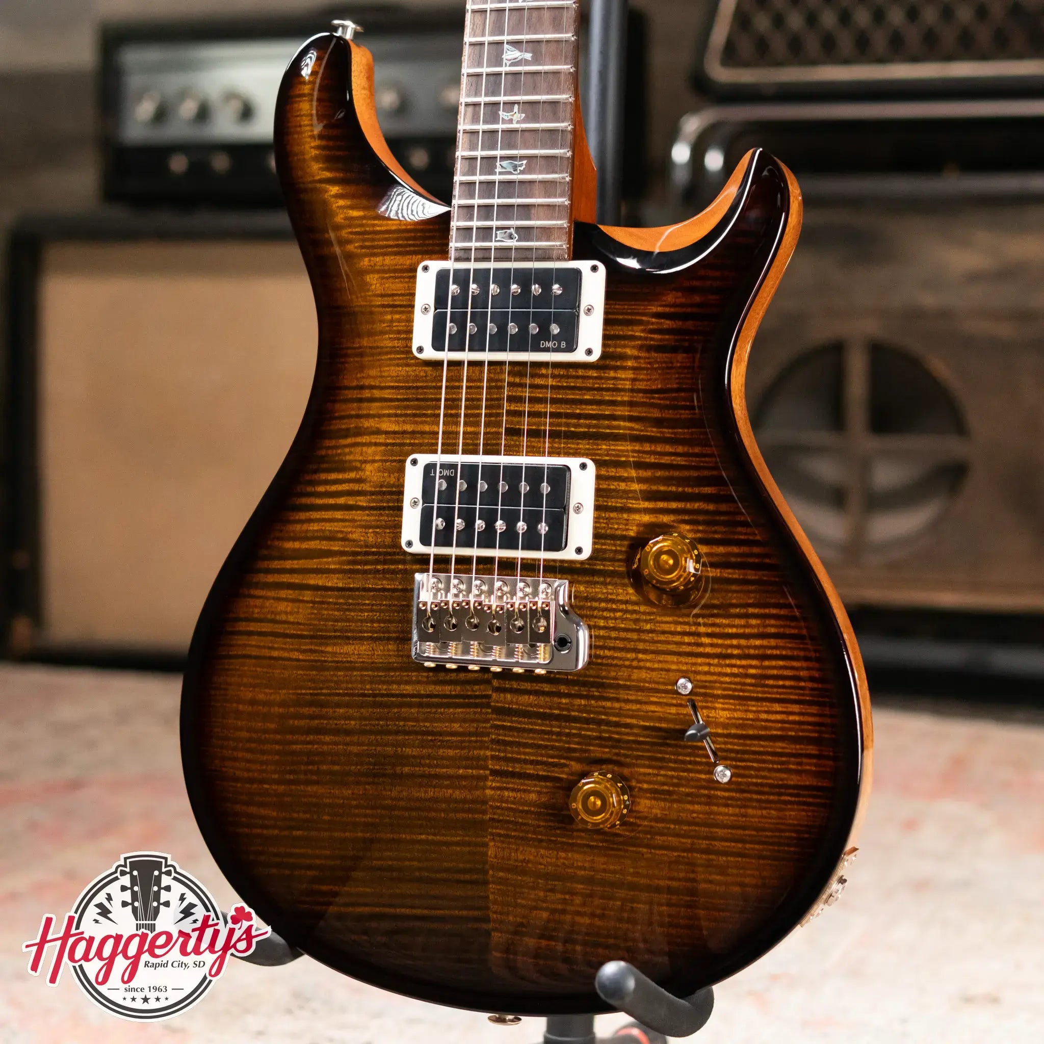 PRS Custom 24 40th Anniversary Limited Edition Electric Guitar - Tiger Eye Smokeburst with Hardshell Case