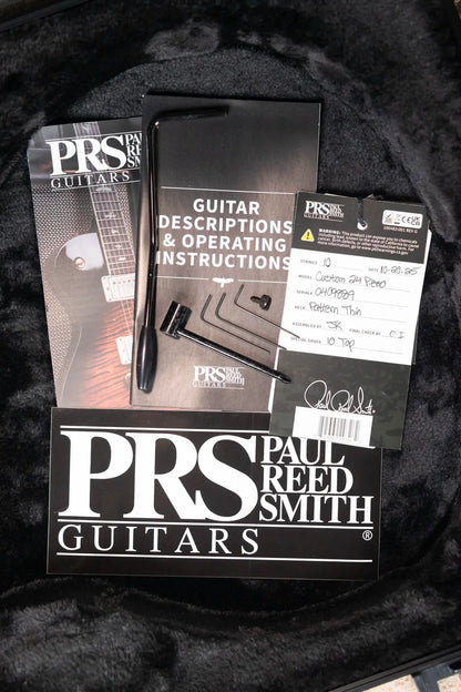 PRS Custom 24 Piezo Quilted Maple 10-Top Electric Guitar with Brazilian Rosewood Fretboard  - Abalone Smokeburst with Hardshell Case