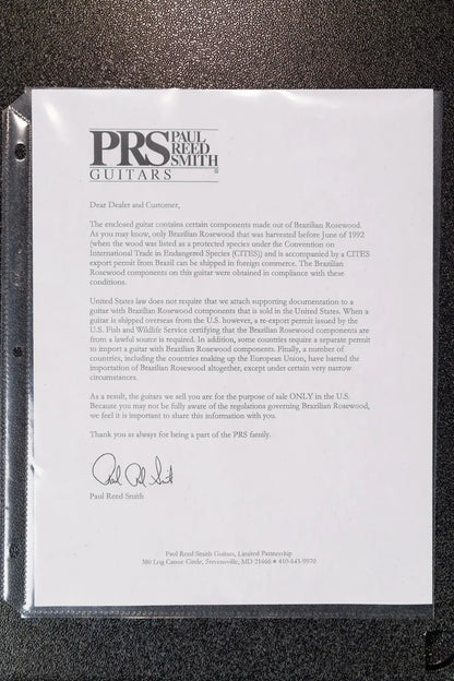 PRS Custom 24 Piezo Quilted Maple 10-Top Electric Guitar with Brazilian Rosewood Fretboard  - Abalone Smokeburst with Hardshell Case