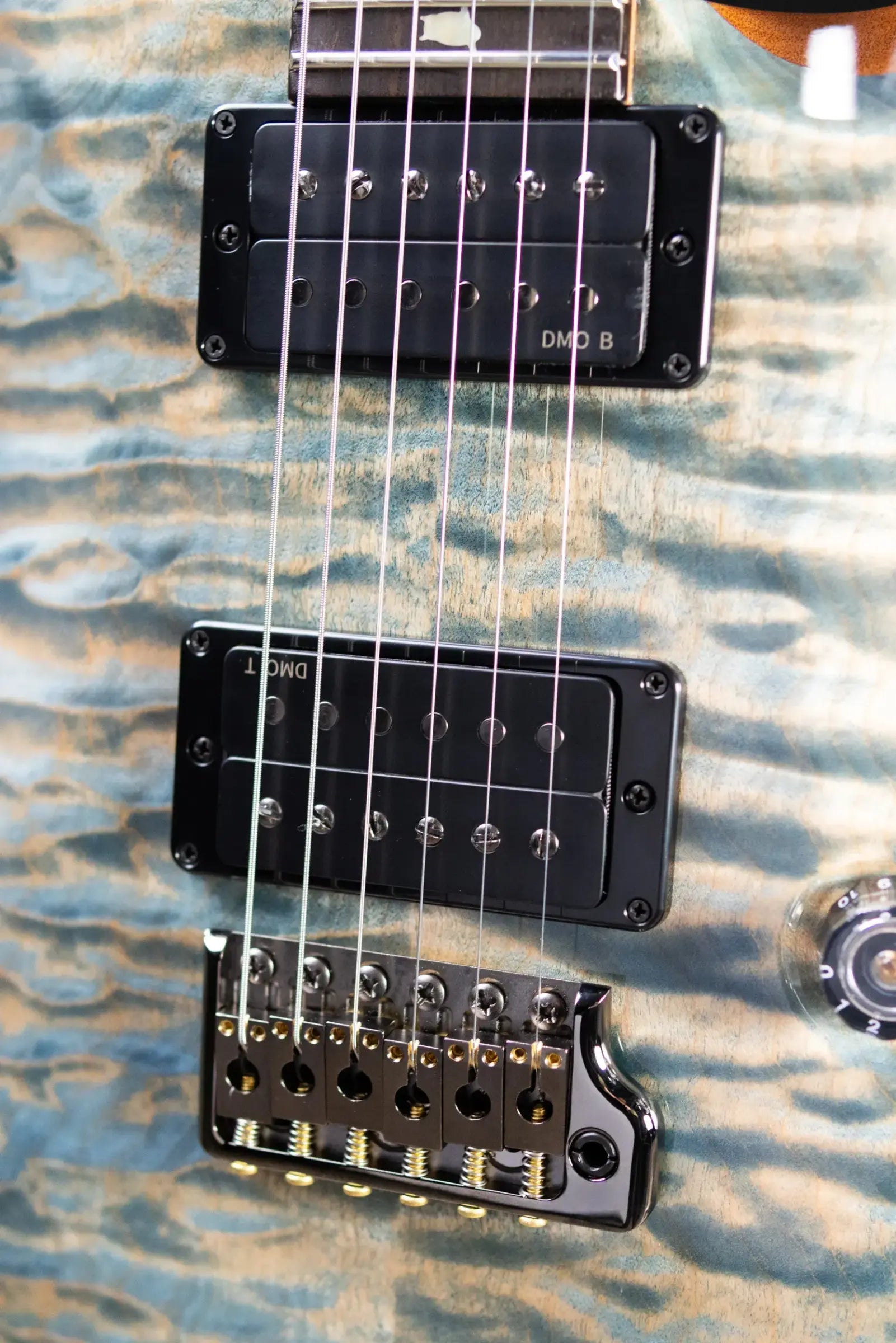 PRS Custom 24 Quilt Maple Artist Top Electric Guitar - Faded Indigo with Hardshell Case