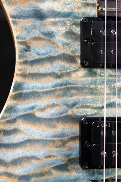 PRS Custom 24 Quilt Maple Artist Top Electric Guitar - Faded Indigo with Hardshell Case