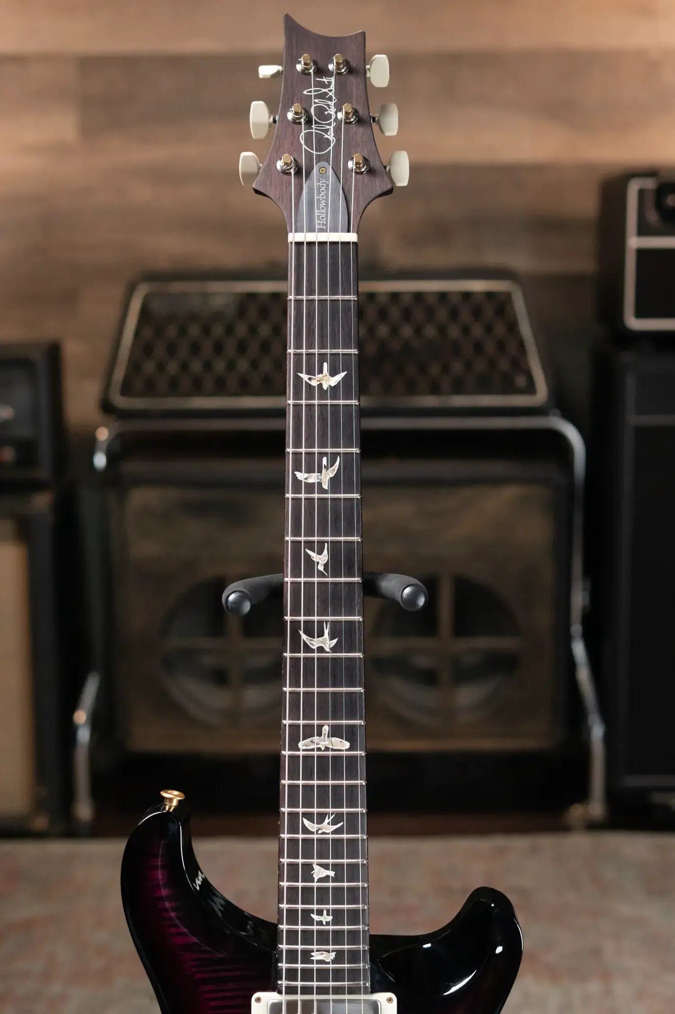 PRS Hollowbody II Piezo Flame Maple 10-Top -  Violet Smokeburst with Hardshell Case