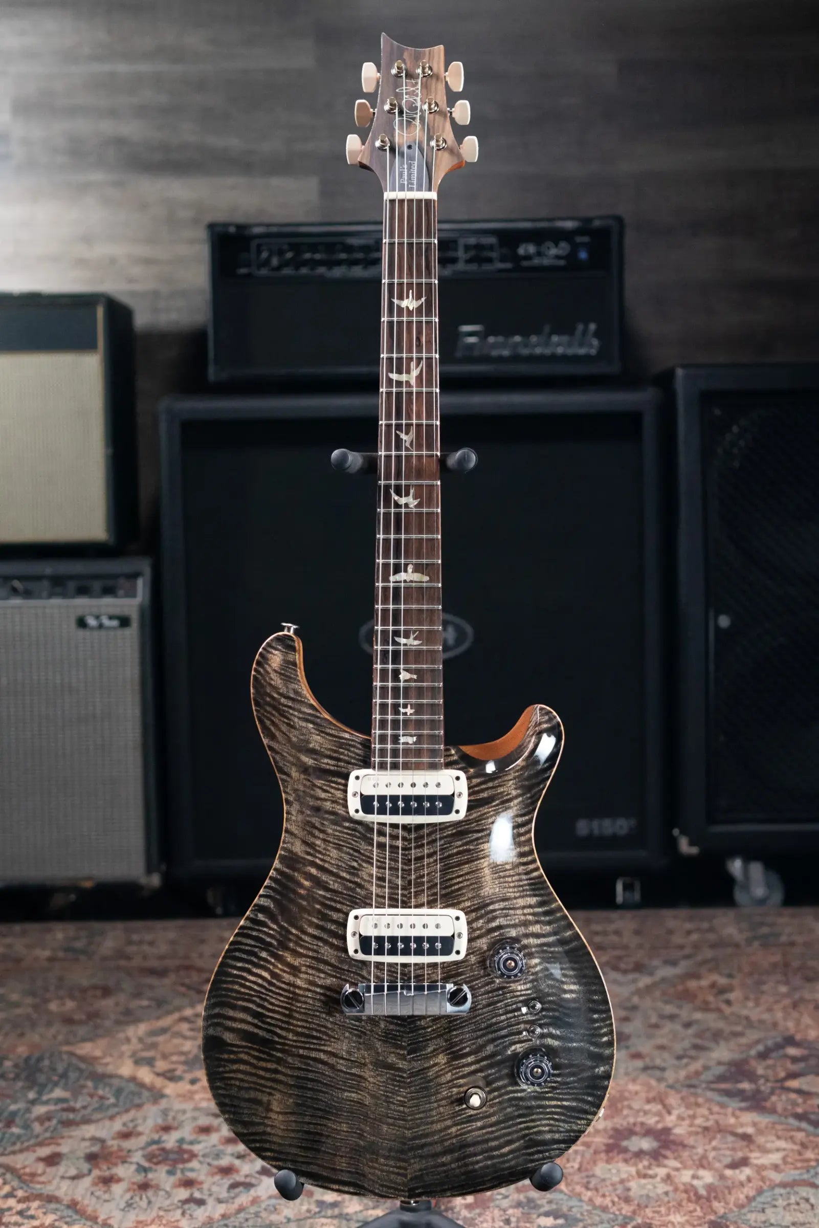 PRS Limited Edition Paul's Guitar Flame Mango Top Electric Guitar - Charcoal with Hardshell Case