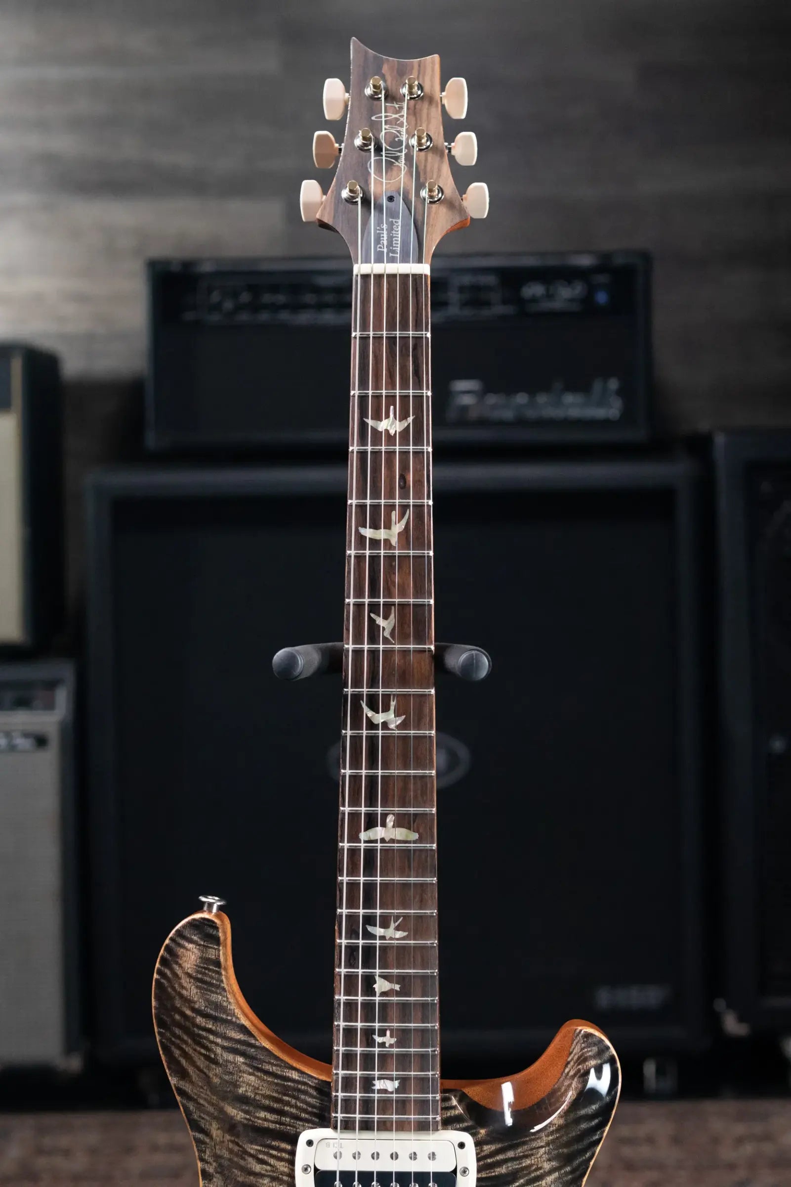 PRS Limited Edition Paul's Guitar Flame Mango Top Electric Guitar - Charcoal with Hardshell Case