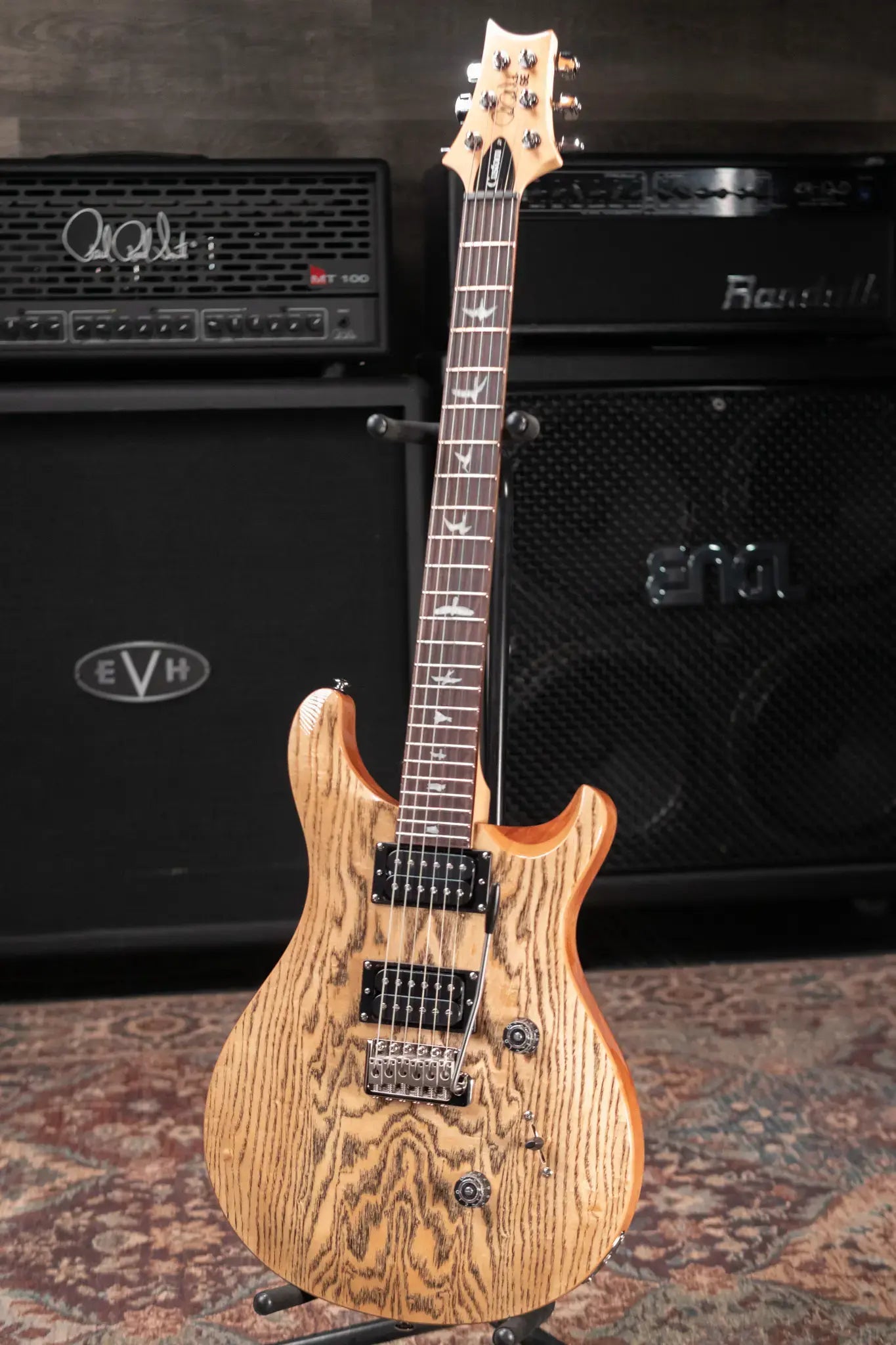 PRS Limited Edition SE Exotic Custom 24 Electric Guitar - Burled Ash with Gig Bag