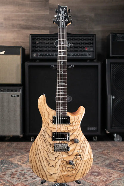 PRS Limited Edition SE Exotic Custom 24 Electric Guitar - Burled Ash with Upgraded Pickups with Gig Bag - Used