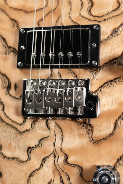PRS Limited Edition SE Exotic Custom 24 Electric Guitar - Burled Ash with Upgraded Pickups with Gig Bag - Used