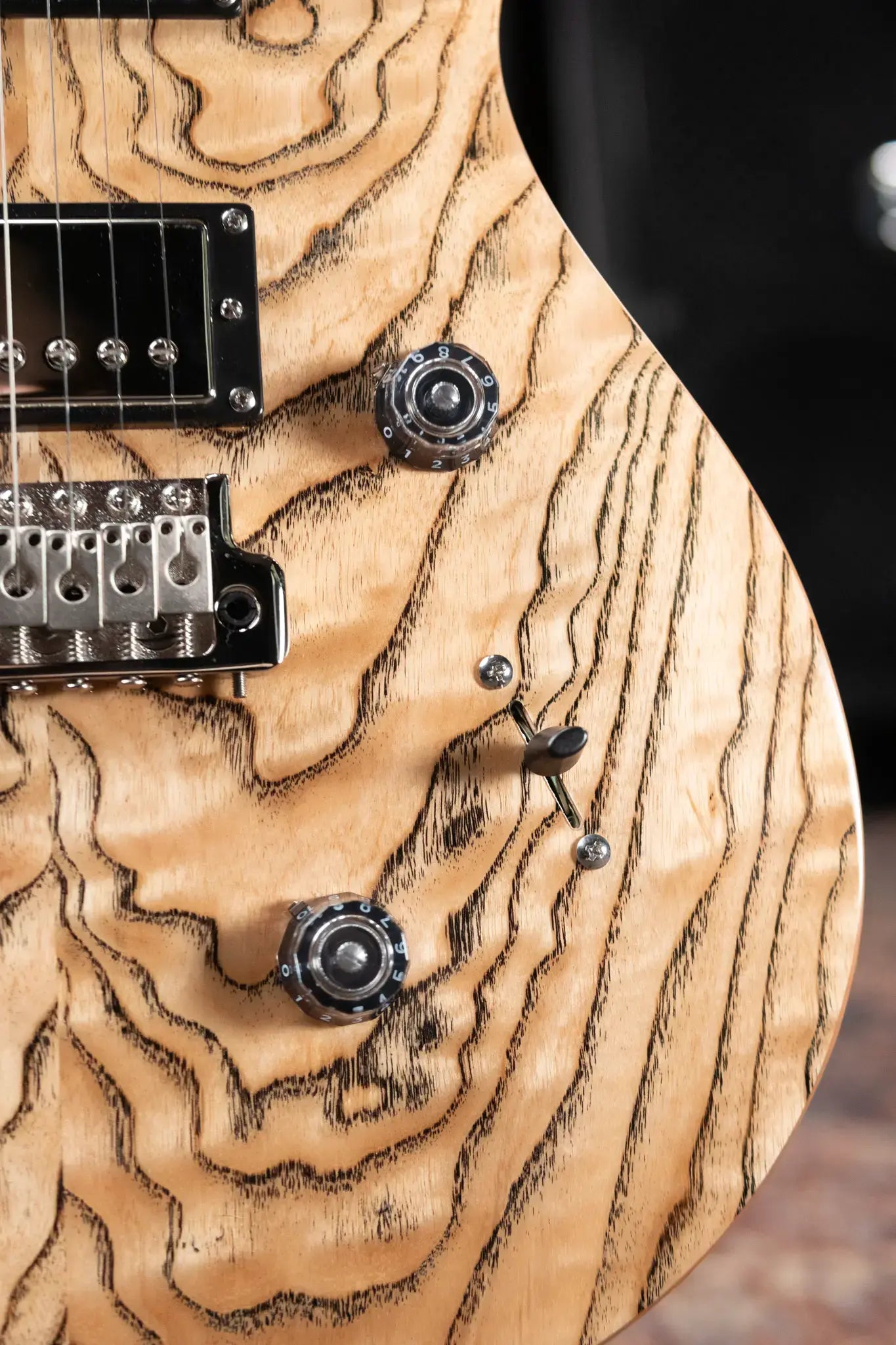 PRS Limited Edition SE Exotic Custom 24 Electric Guitar - Burled Ash with Upgraded Pickups with Gig Bag - Used