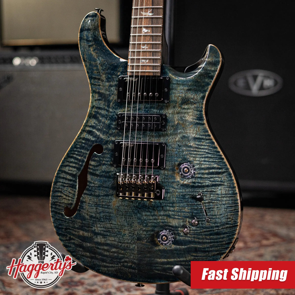 PRS Mango Limited Edition (1 0f 200) Special Semi-Hollow Body Electric Guitar - Faded Whale Blue with Hardshell Case