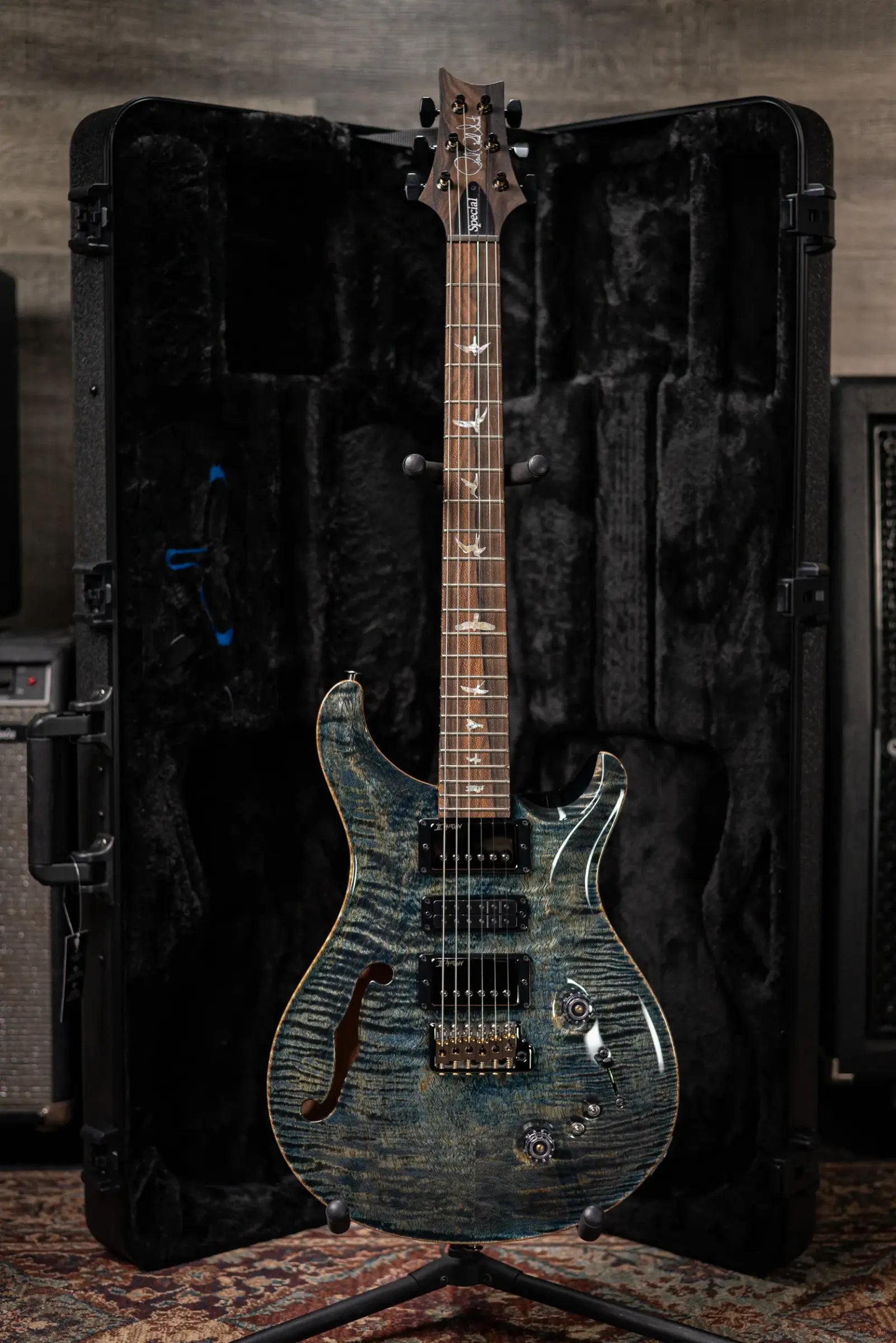 PRS Mango Limited Edition (1 0f 200) Special Semi-Hollow Body Electric Guitar - Faded Whale Blue with Hardshell Case