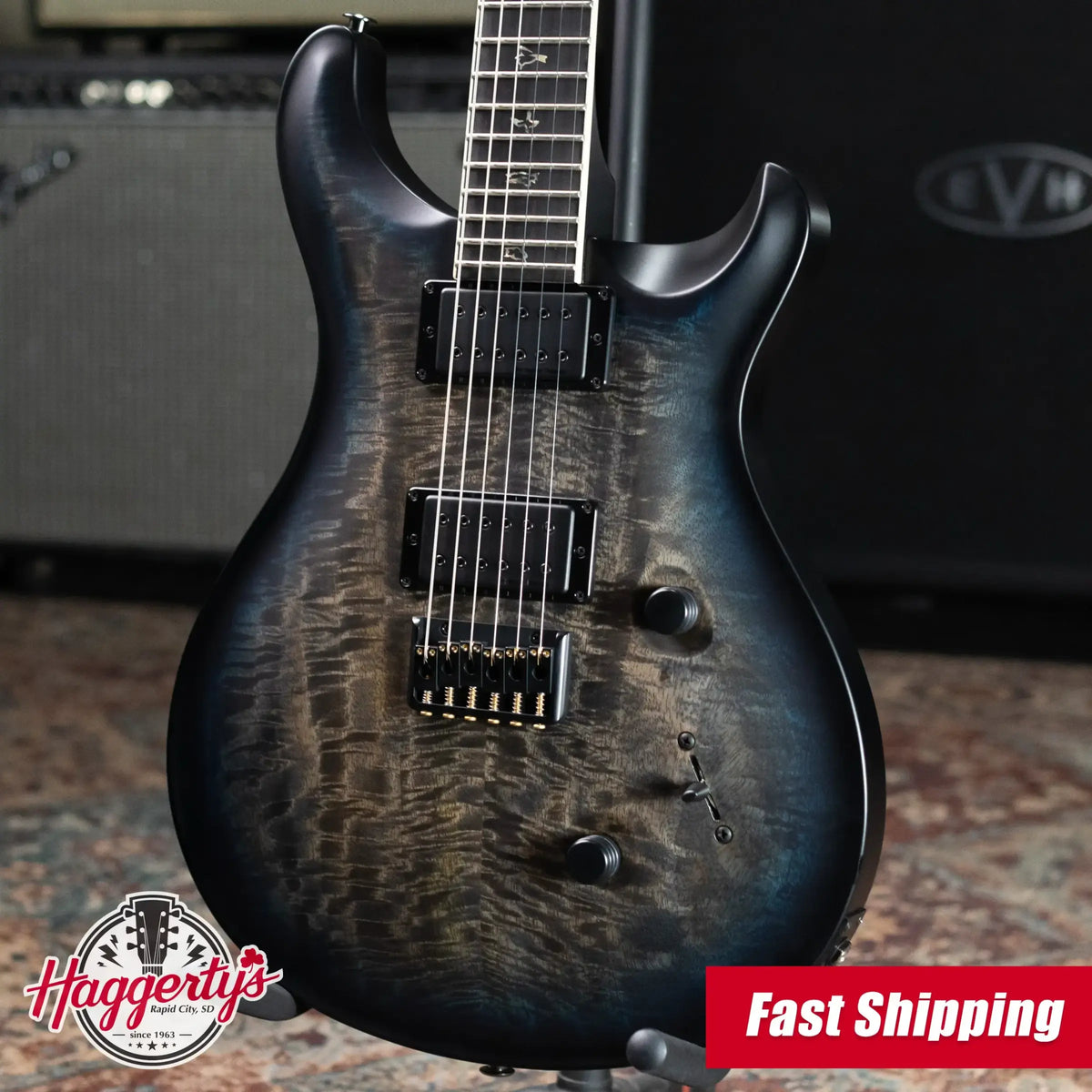 PRS Mark Holcomb Signature Electric Guitar - Blue Wraparound Burst with Hardshell Case - Used