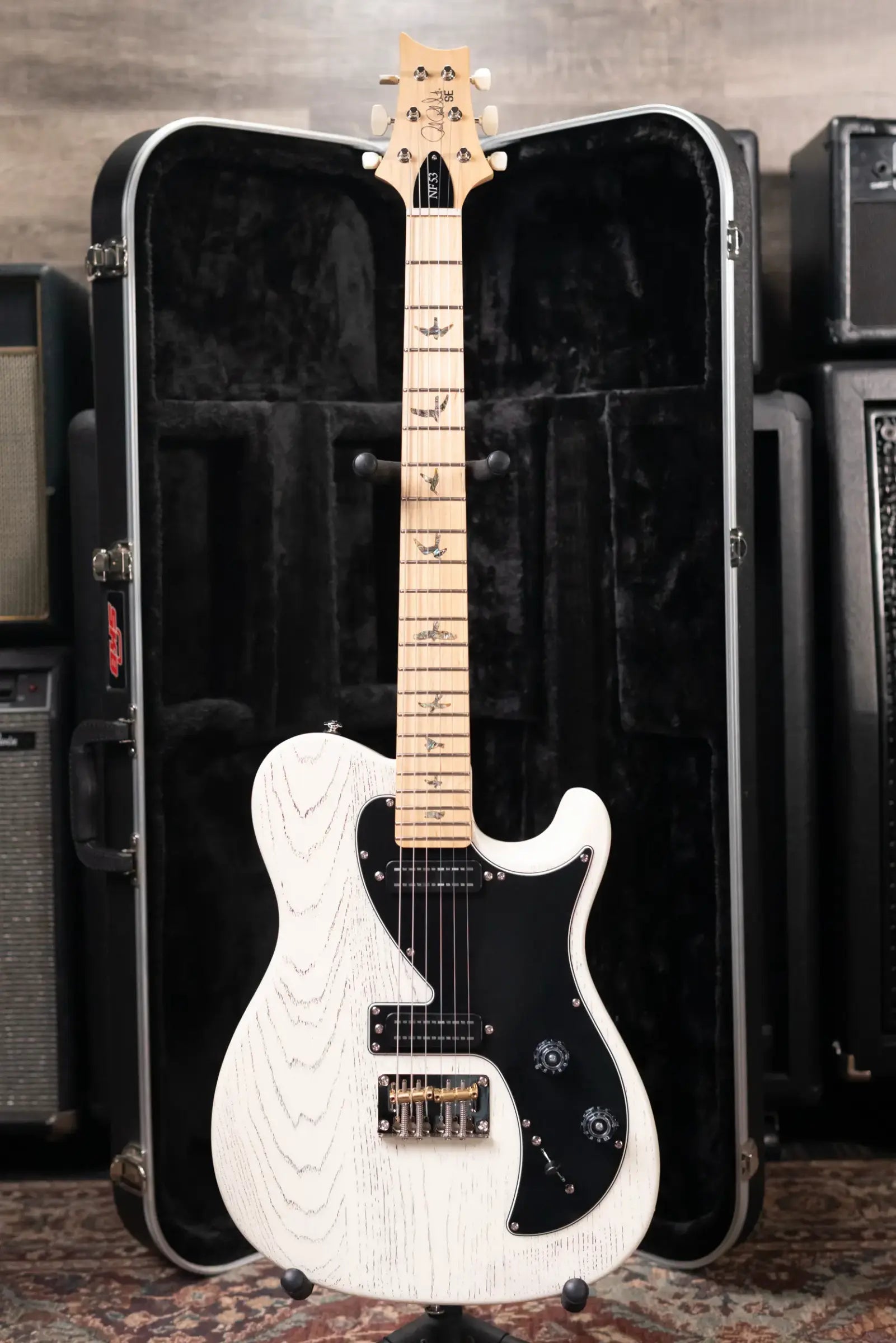 PRS NF53 SE Electric Guitar - White Doghair with Hardshell Case - Used