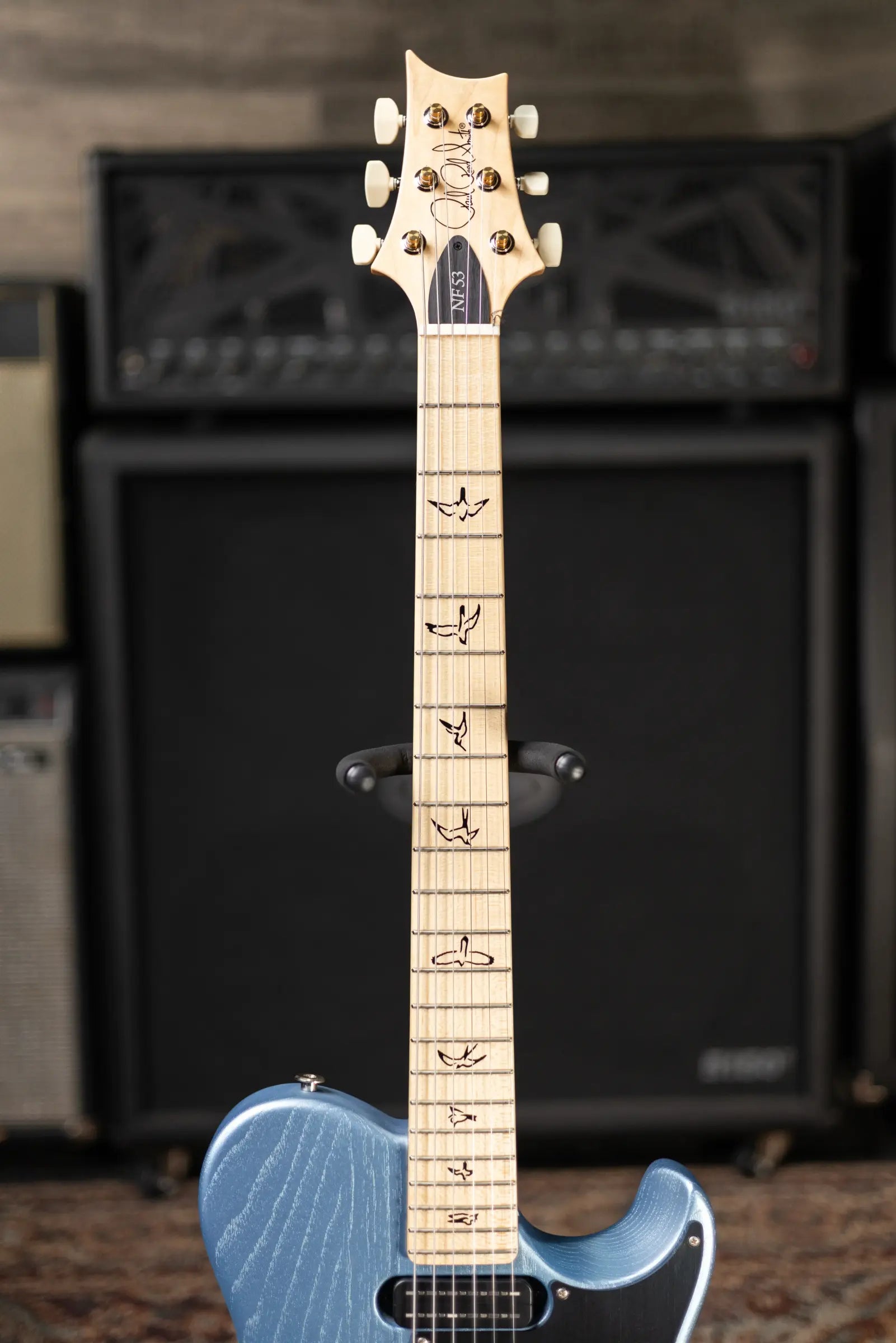 PRS NF-53 Satin Electric Guitar - Satin Frost Blue Metallic with Gig Bag